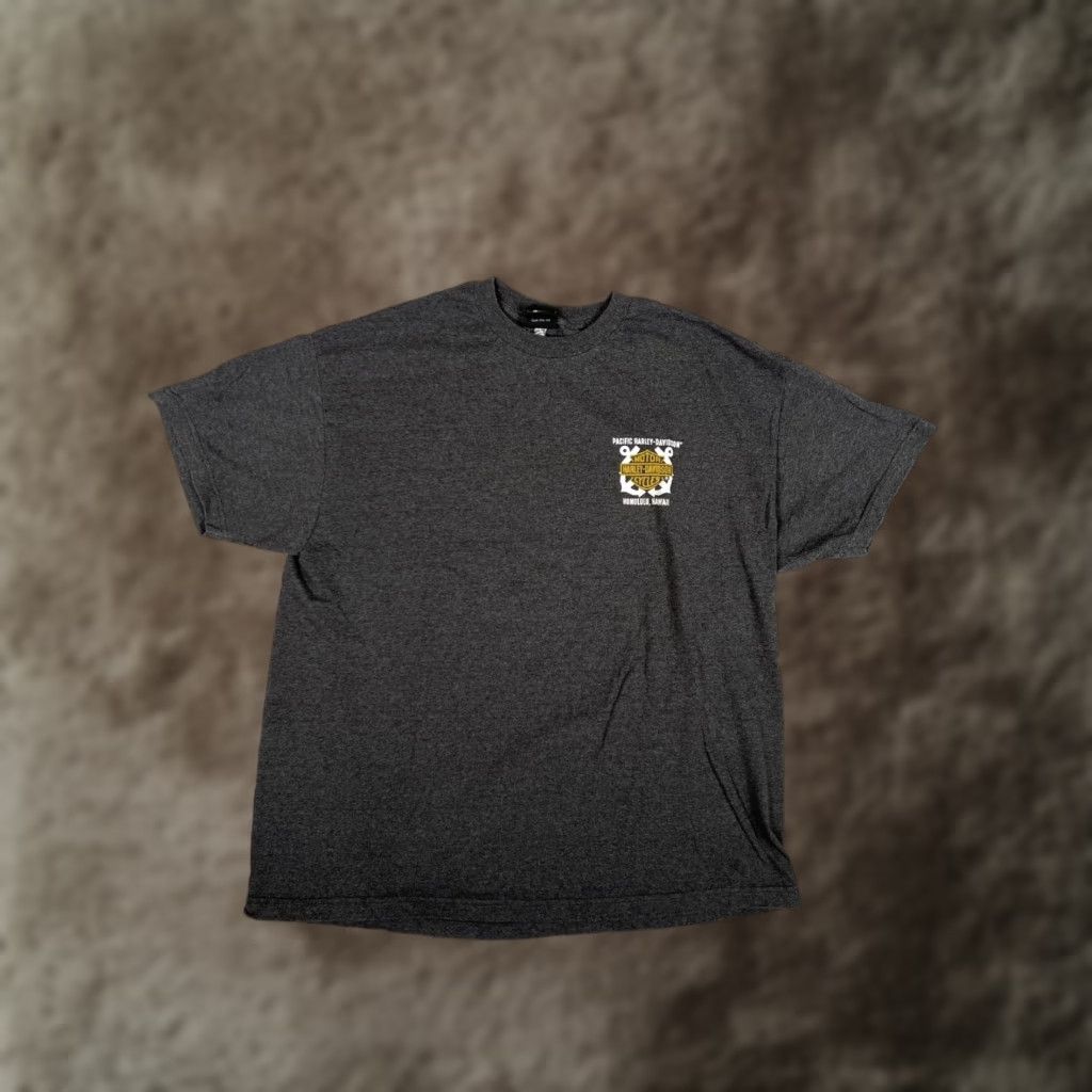 Harley Davidson VINTAGE Harley-Davidson T-Shirt 2XL Mens Gray Honolulu Hawaii 90s Biker Classic Short Sleeve Crew Neck Size US XXL / EU 58 / 5 - 1 Thumbnail