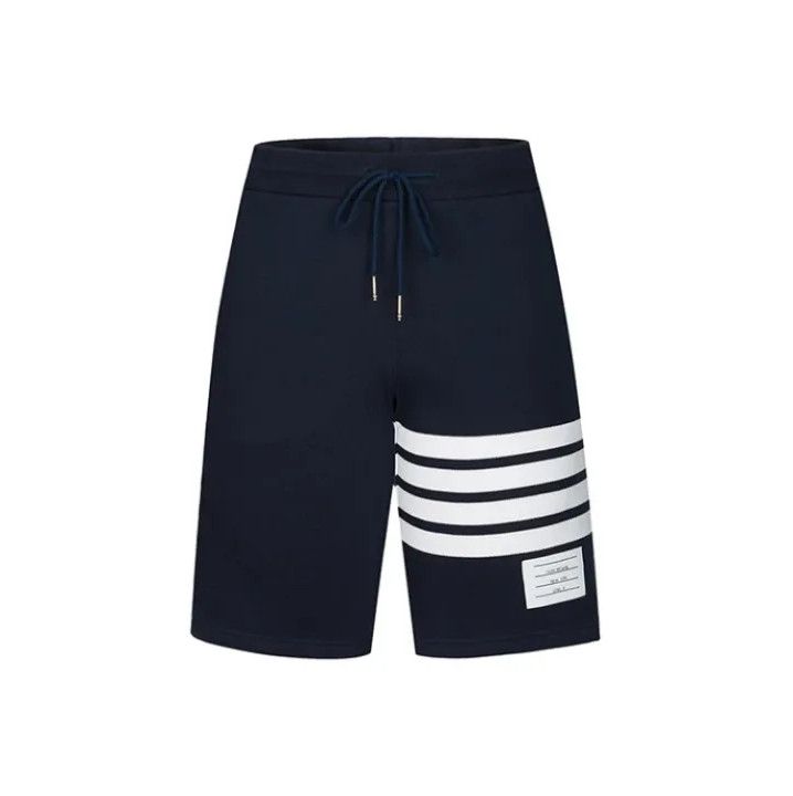 Thom Browne Thom Browne Classic Stripe Navy Blue Shorts Size US 26 / EU 42 - 1 Thumbnail