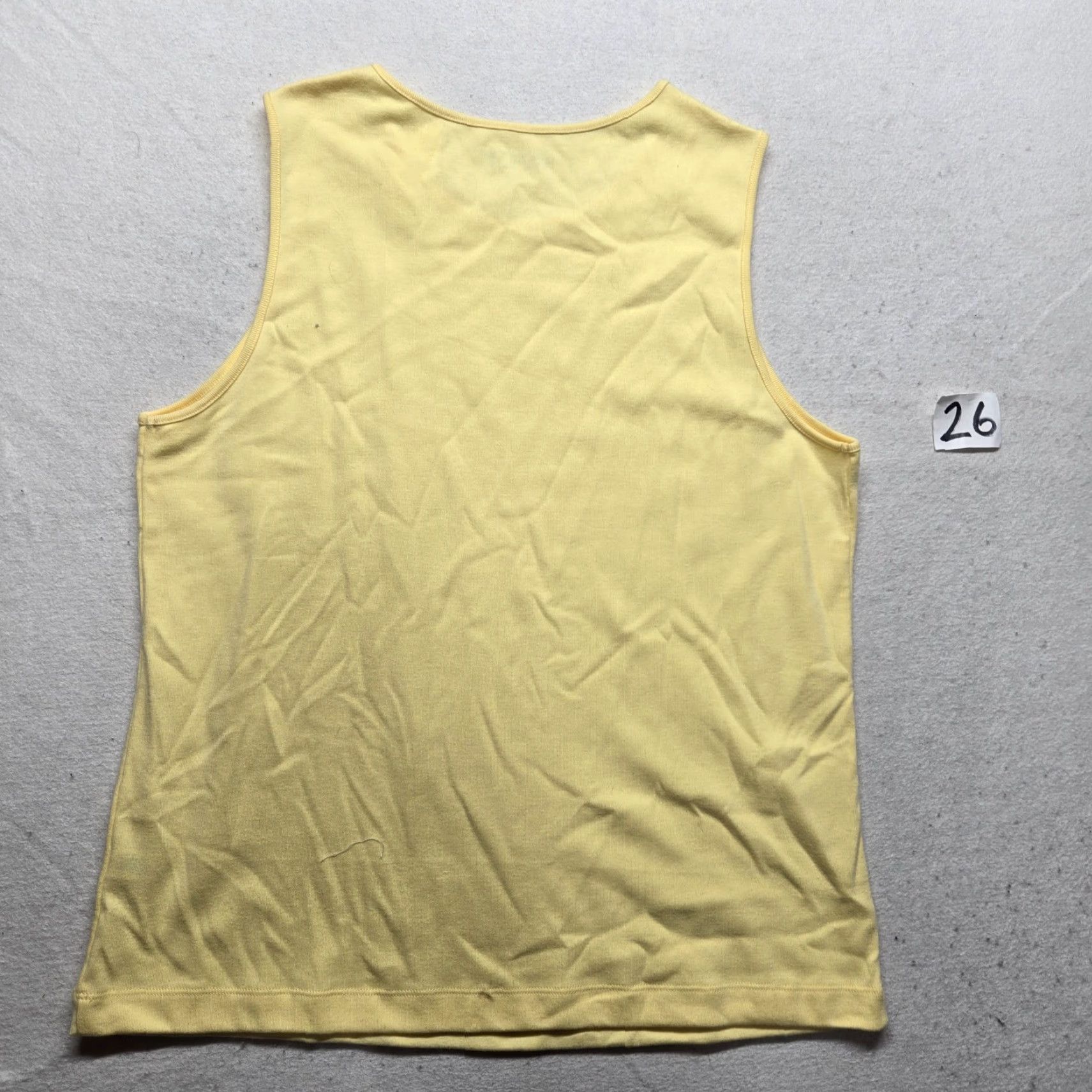 Vintage Cato Shirt Blouse Yellow XL Women's Sleeveless Adult Size XL / US 12-14 / IT 48-50 - 6 Thumbnail
