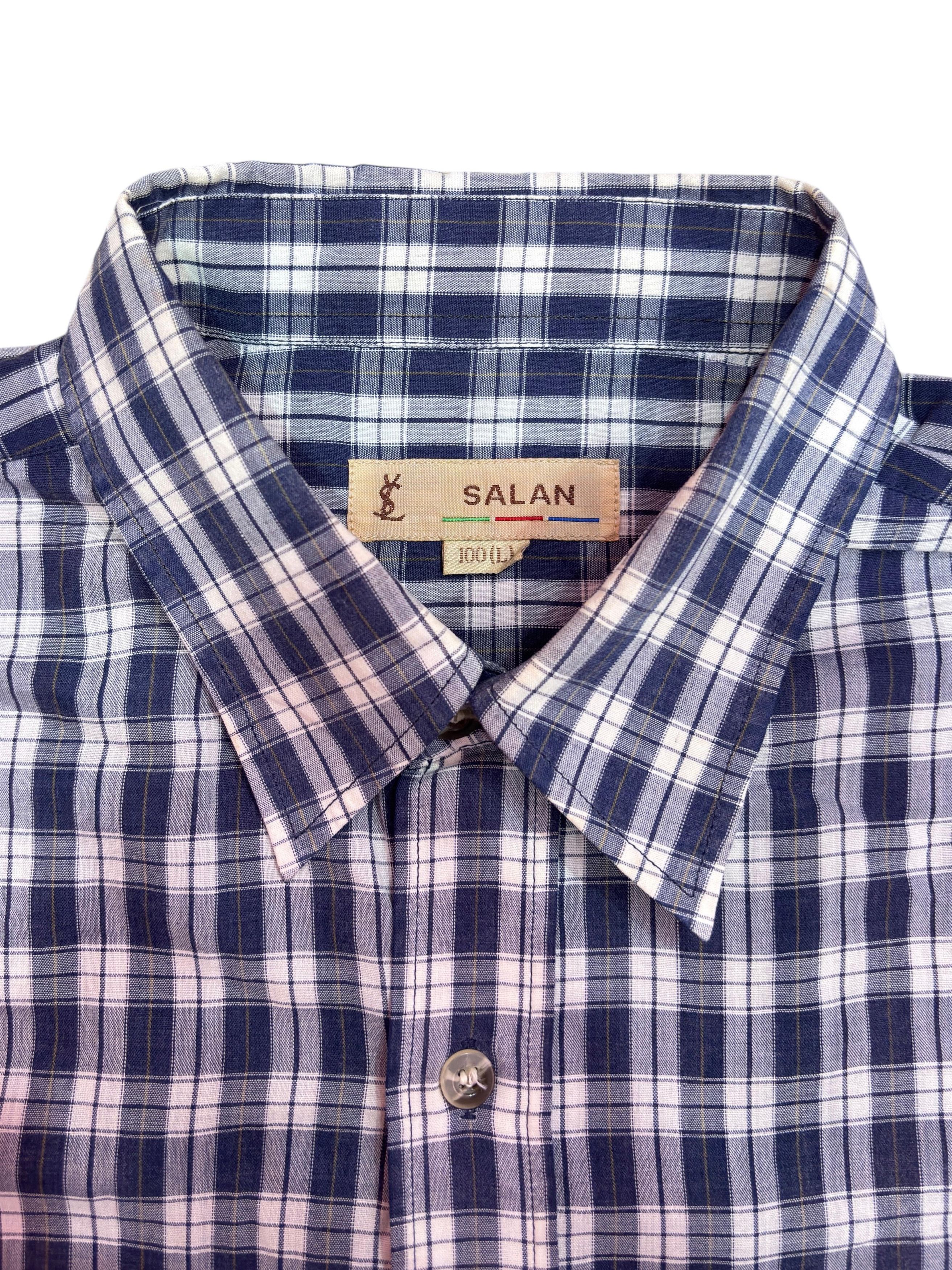 Yves Saint Laurent Yves Saint Laurent Salan Button Up Long Sleeve Shirt Size US L / EU 52-54 / 3 - 9 Thumbnail