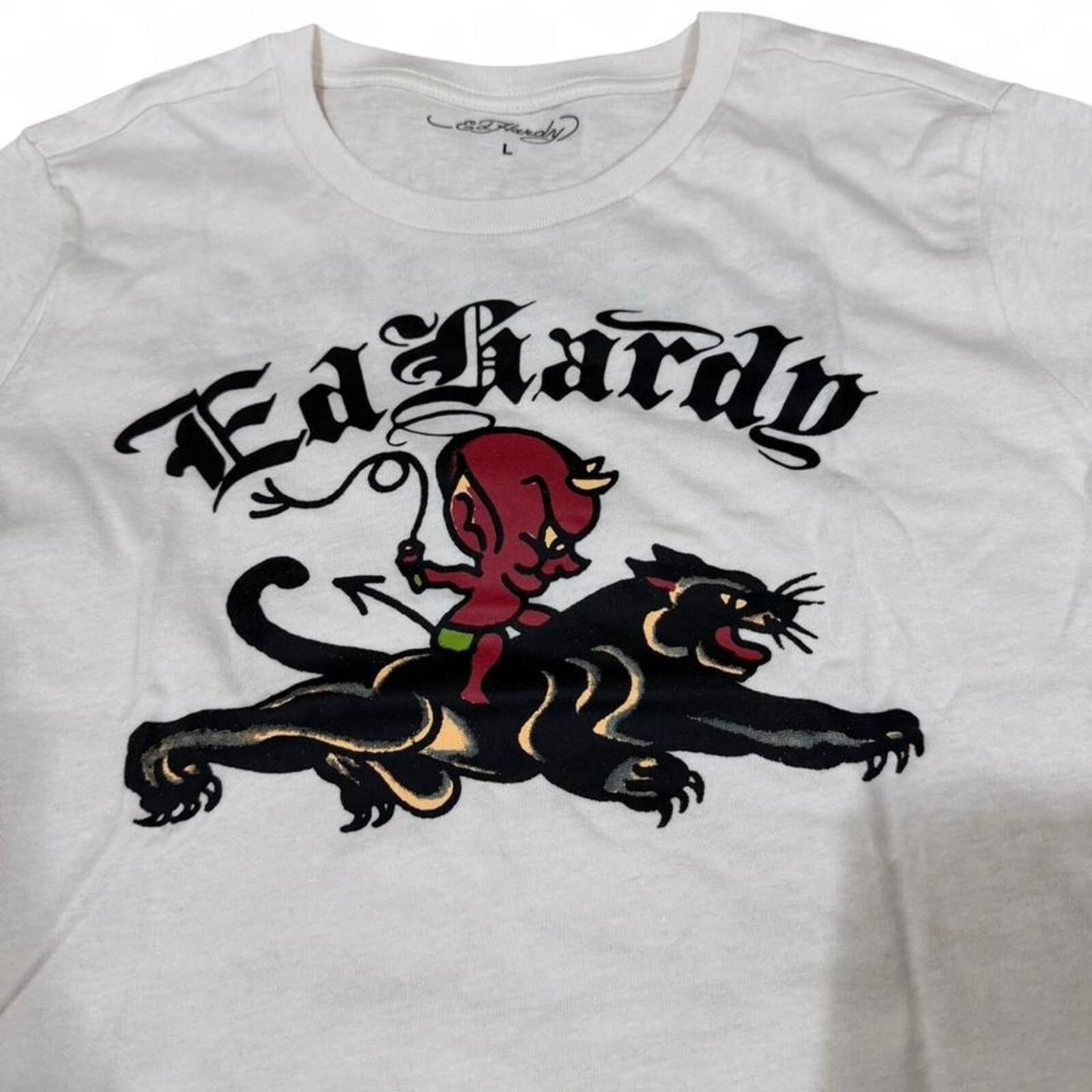 Ed Hardy Ed Hardy baby devil and panther design baby tee Size L / US 10 / IT 46 - 2 Thumbnail