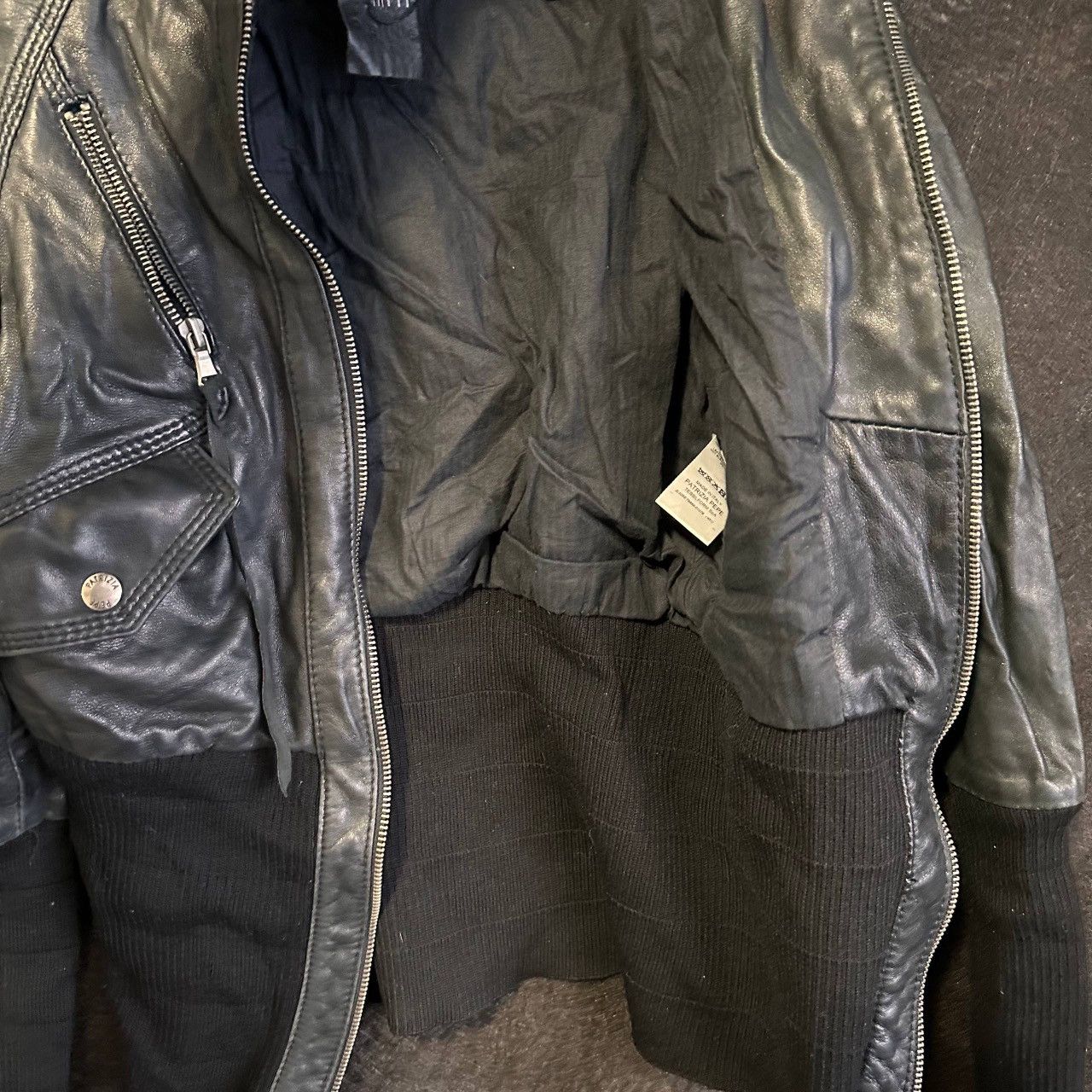 Patrizia Pepe Vintage Patrizia Pepe Black Leather Jacket Made in Italy Size S / US 4 / IT 40 - 5 Thumbnail