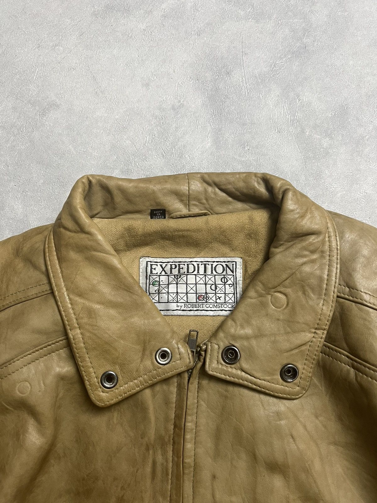 Genuine Leather Expedition by Robert Comstock Bomber Leather Jacket Size US L / EU 52-54 / 3 - 6 Thumbnail