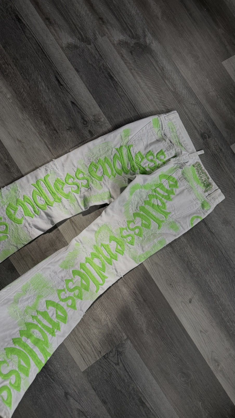Vlone endless white green denim Size US 28 / EU 44 - 4 Thumbnail