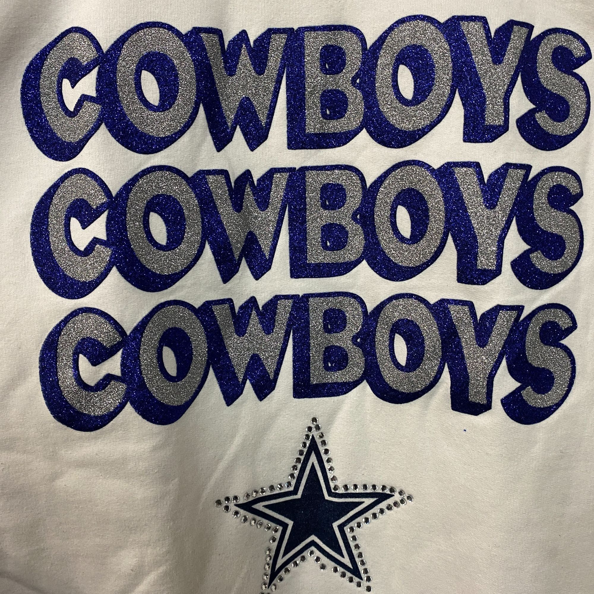 Junk Food Junk Food Clothing Dallas Cowboys Repeat Bling Glitter Crewn Size US XXL / EU 58 / 5 - 2 Thumbnail