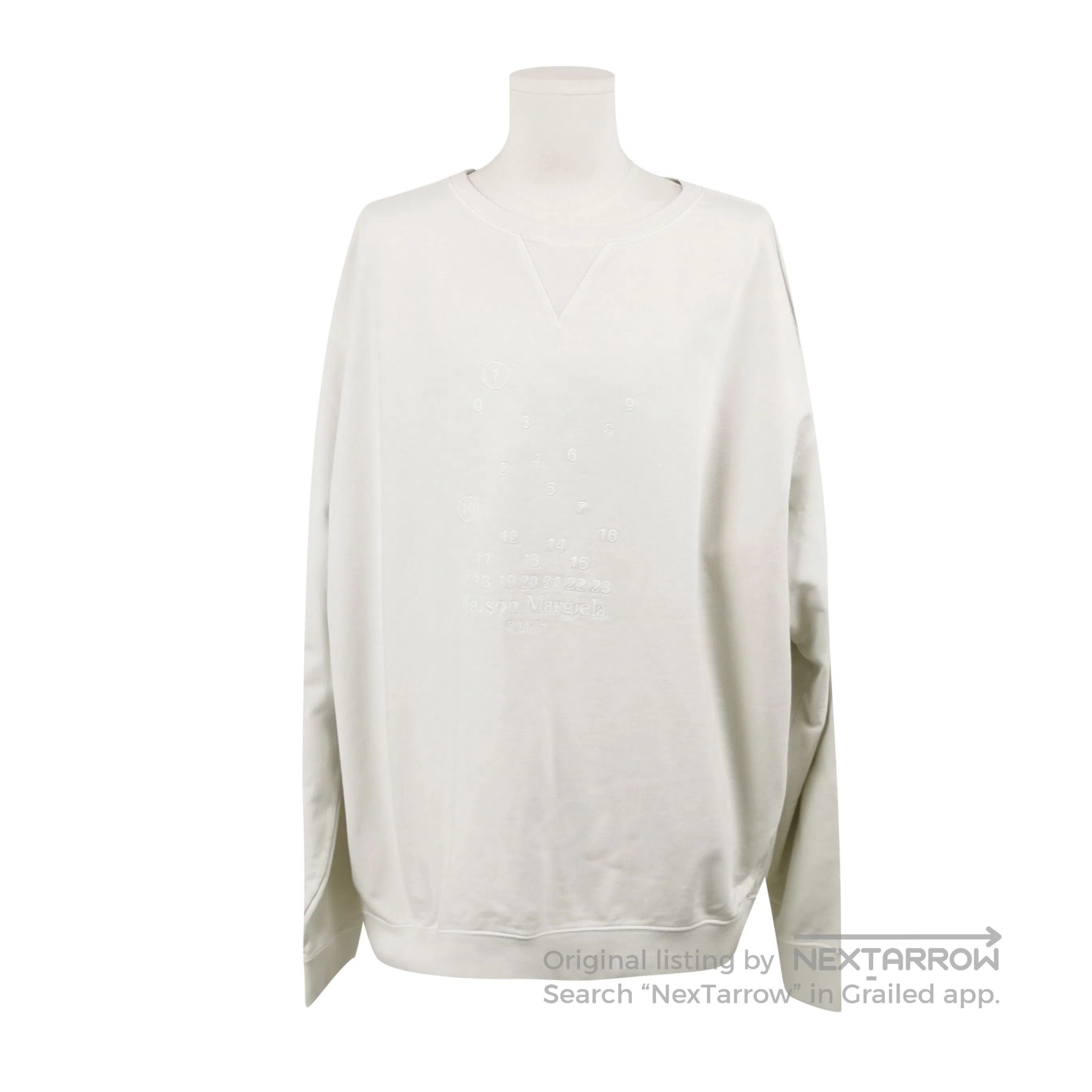 Maison Margiela Maison Margiela XL Cotton Crewneck Logo Sweatshirt. Size US XL / EU 56 / 4 - 7 Thumbnail