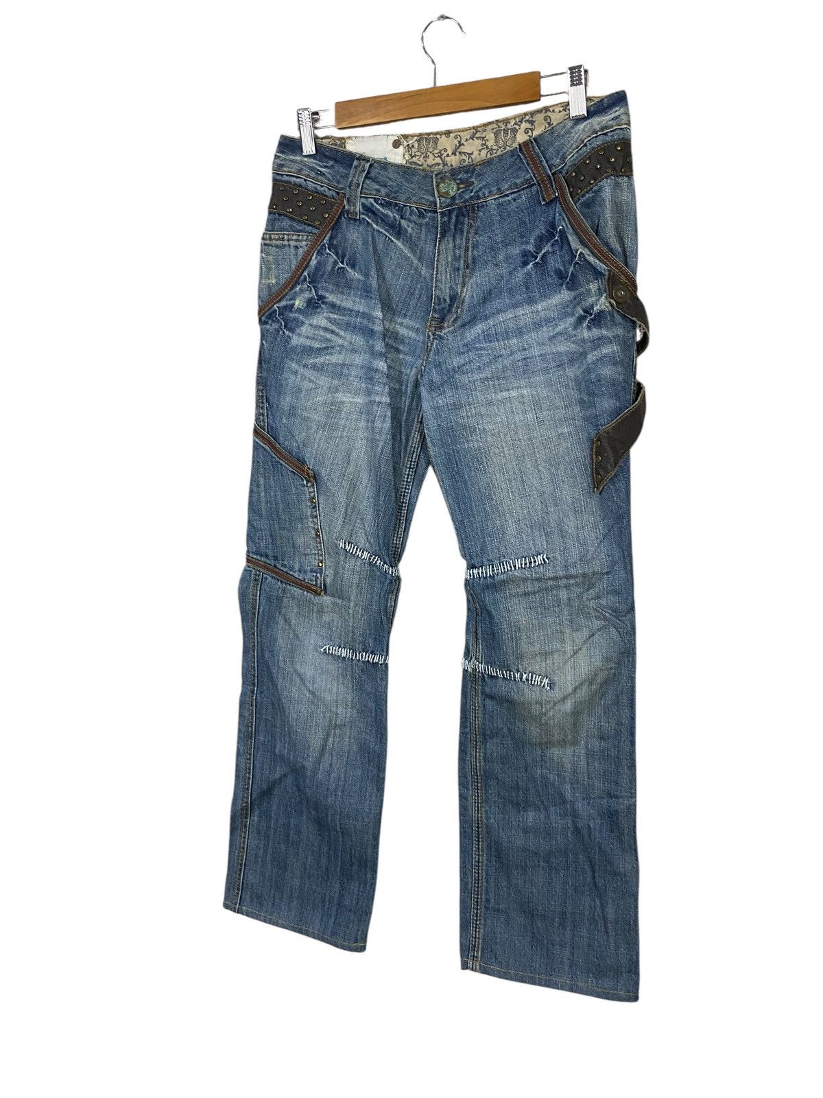 Japanese Brand Japanase brand punk denim multipocket very rare Size US 31 - 2 Thumbnail