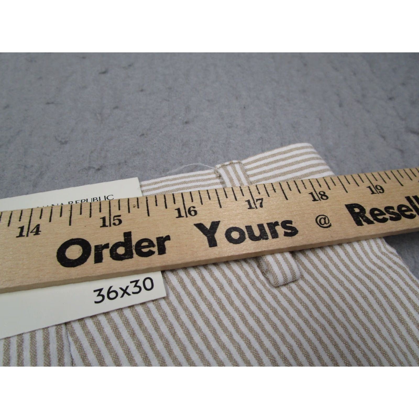 Banana Republic Banana Republic Pants Mens Beige Seersucker Flat Front Tailored Trousers Slim Fit Tapered 36x30 Size US 36 / EU 52 - 7 Thumbnail