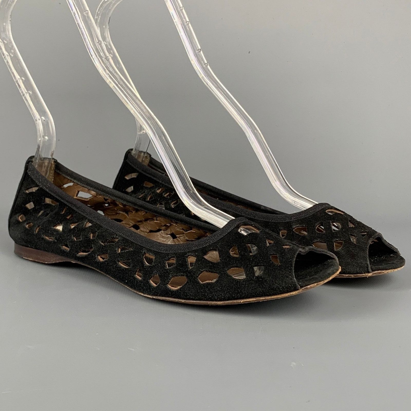 Marni MARNI Size 6 Black Cut Out Suede Flats Size US 6 / IT 36 - 2 Thumbnail