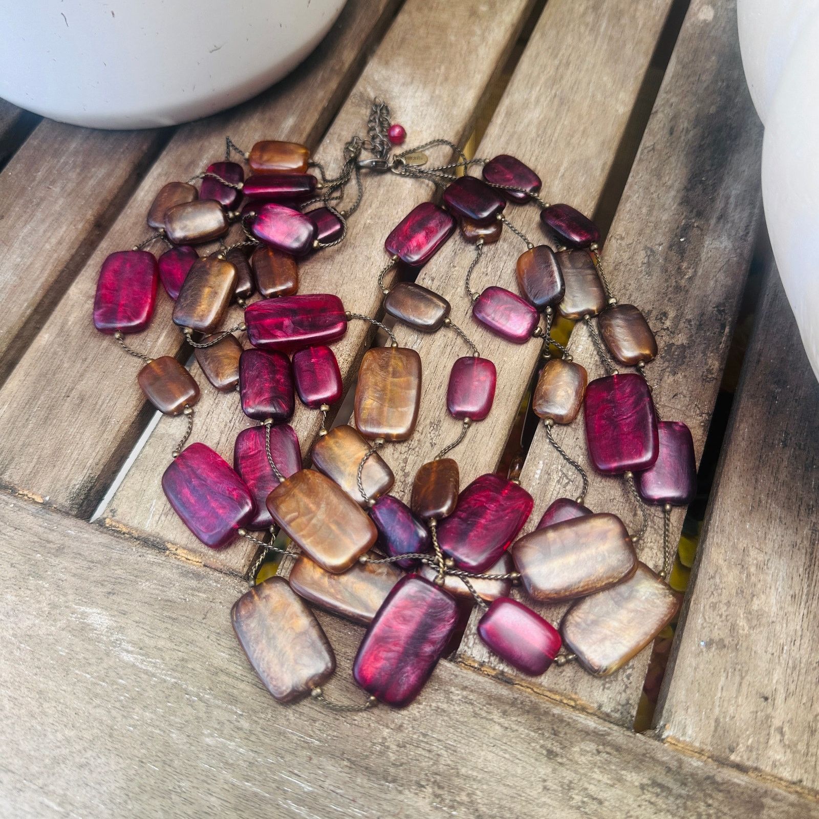 Chicos Chico's Multi Stand Lucite Statement Necklace Size ONE SIZE - 7 Thumbnail