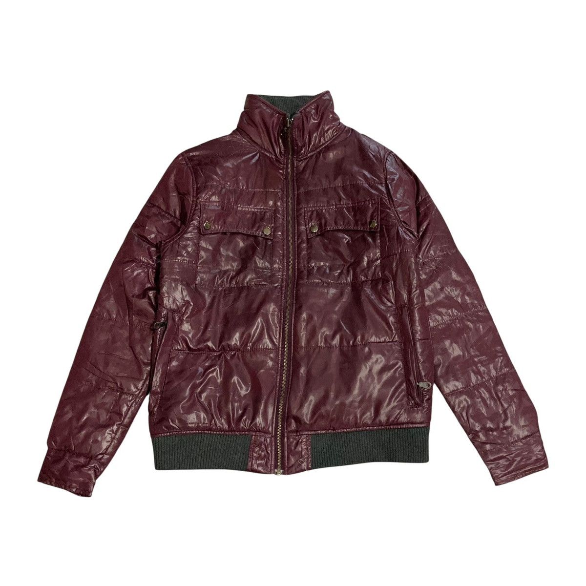 APRM - Burgundy Bomber Quilted Jacket Vkei Japanese