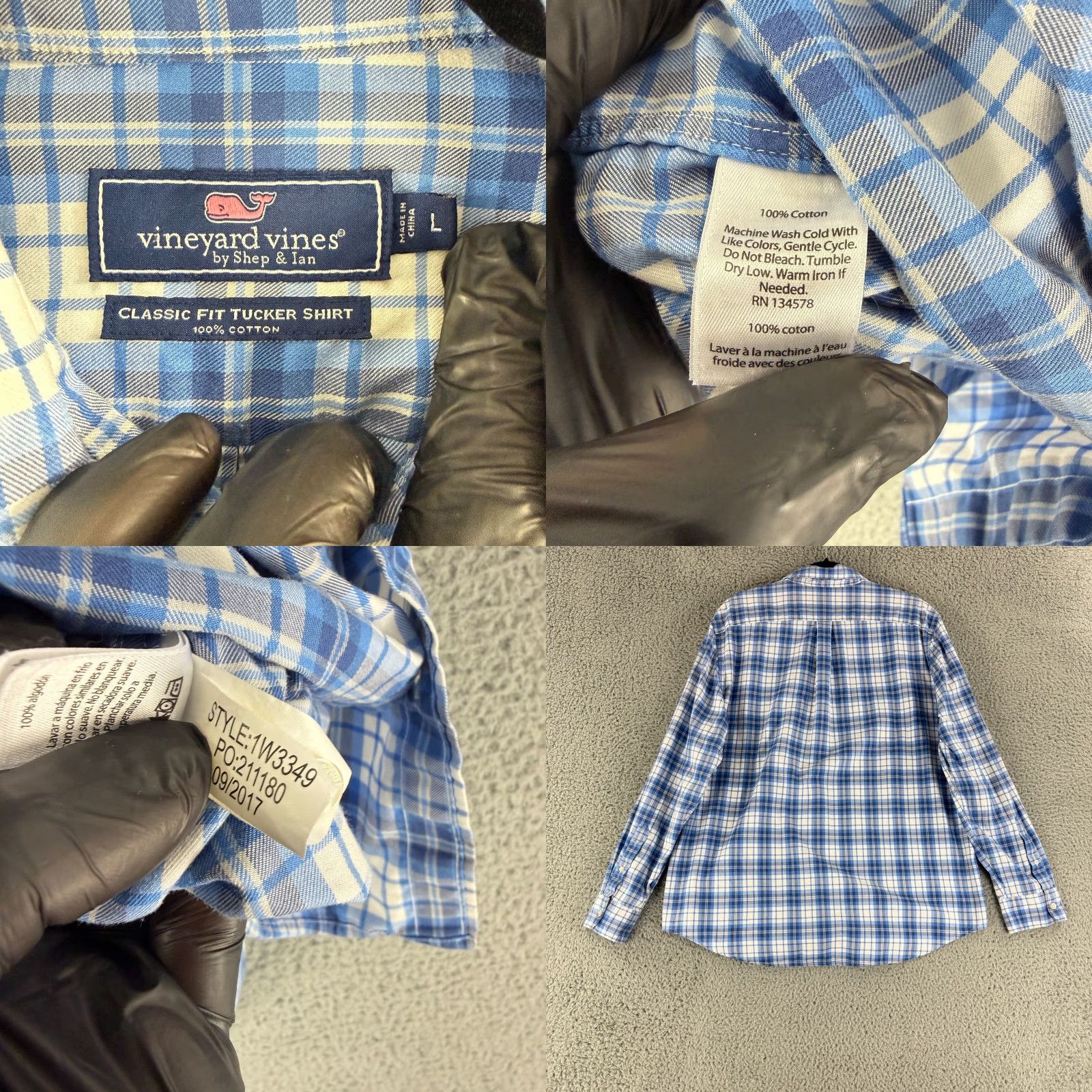 Vineyard Vines Vineyard Vines Button-Down Shirt Mens Large Blue Plaid Classic Tucker LS Shirt Men Large Blue Plaid Classic Fit Size US L / EU 52-54 / 3 - 8 Thumbnail