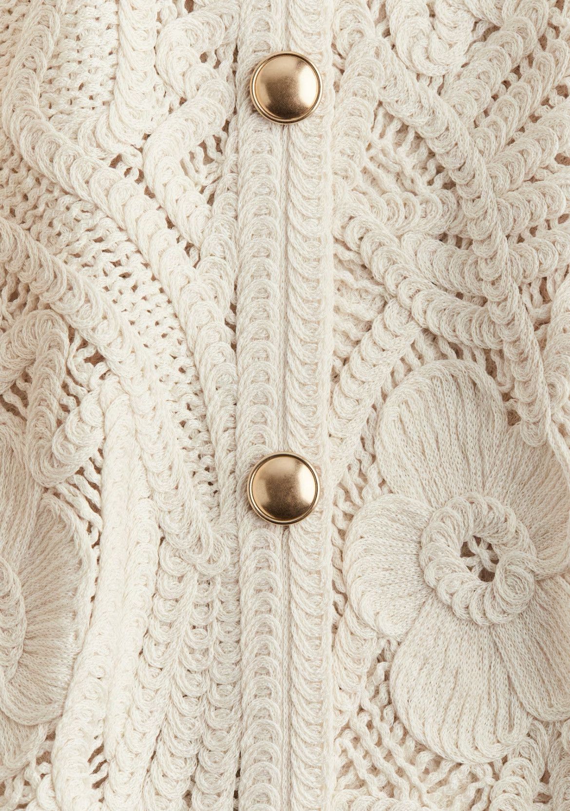 H&M H&M crochet look cardigan Size L / US 10 / IT 46 - 2 Thumbnail