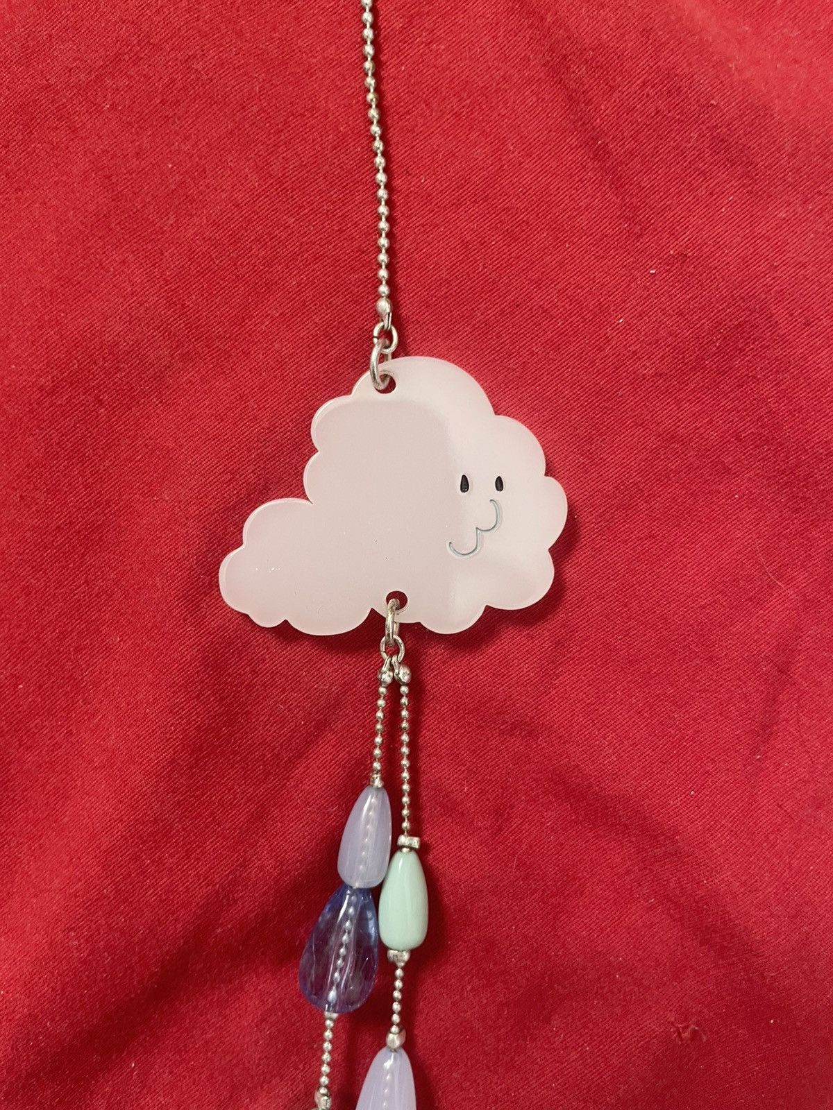 Ne-Net Ne-Net Ceramic & Acrylic Cloud Raindrop Necklace Size ONE SIZE - 2 Thumbnail
