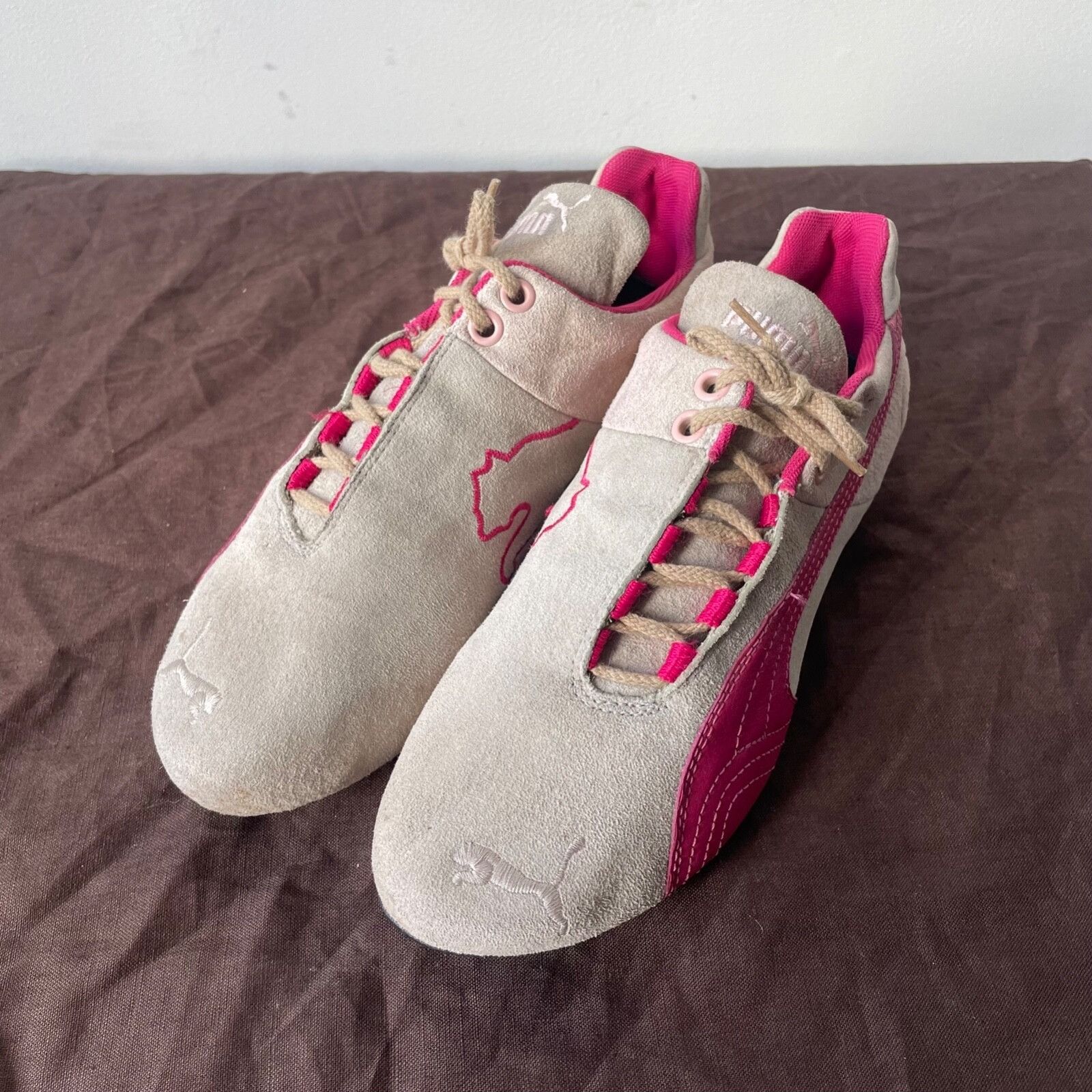 Puma Puma Future Cat Suede Flat Racing Trainers Sneakers 8949AC Size US 7 / IT 37 - 5 Thumbnail