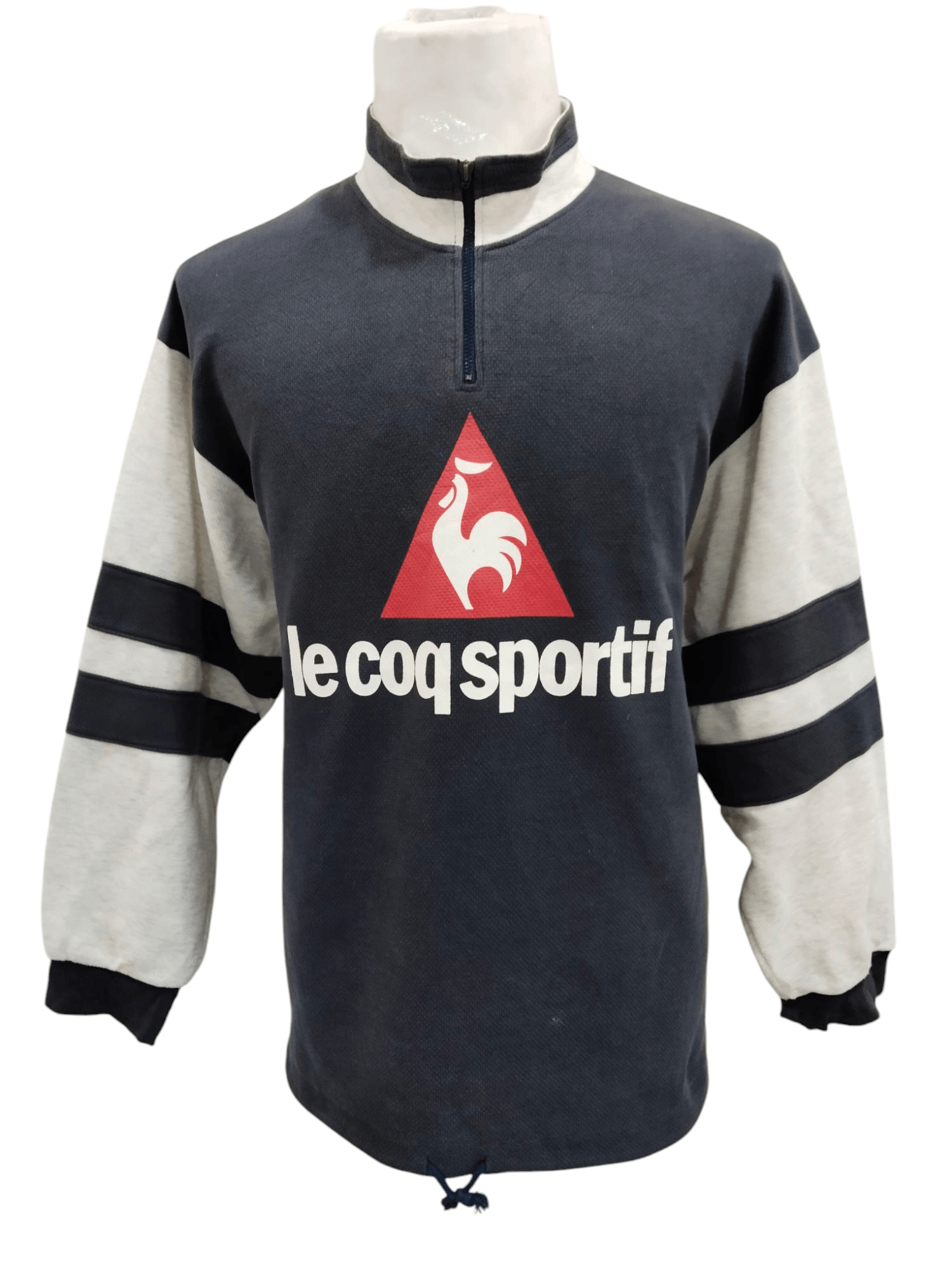 Le Coq Sportif × Vintage Vintage Lecoq Sport if Half Zipper Big Logo Sweatshirt Size US L / EU 52-54 / 3 - 1 Thumbnail