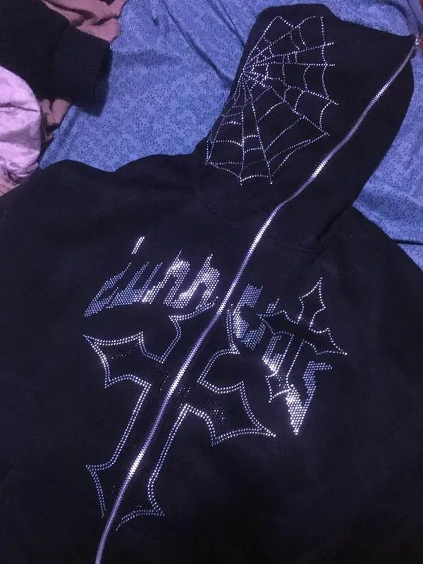 VIBE Hoodie Rhinestones Zip Size S / US 4 / IT 40 - 2 Thumbnail
