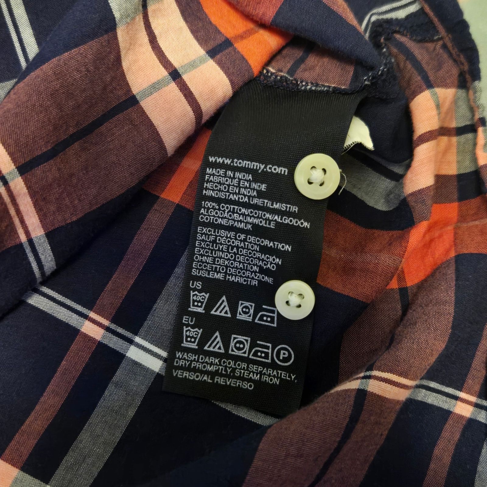 Tommy Hilfiger Tommy Hilfiger Women’s XL Plaid Button Down Shirt Cotton Size XL / US 12-14 / IT 48-50 - 6 Thumbnail