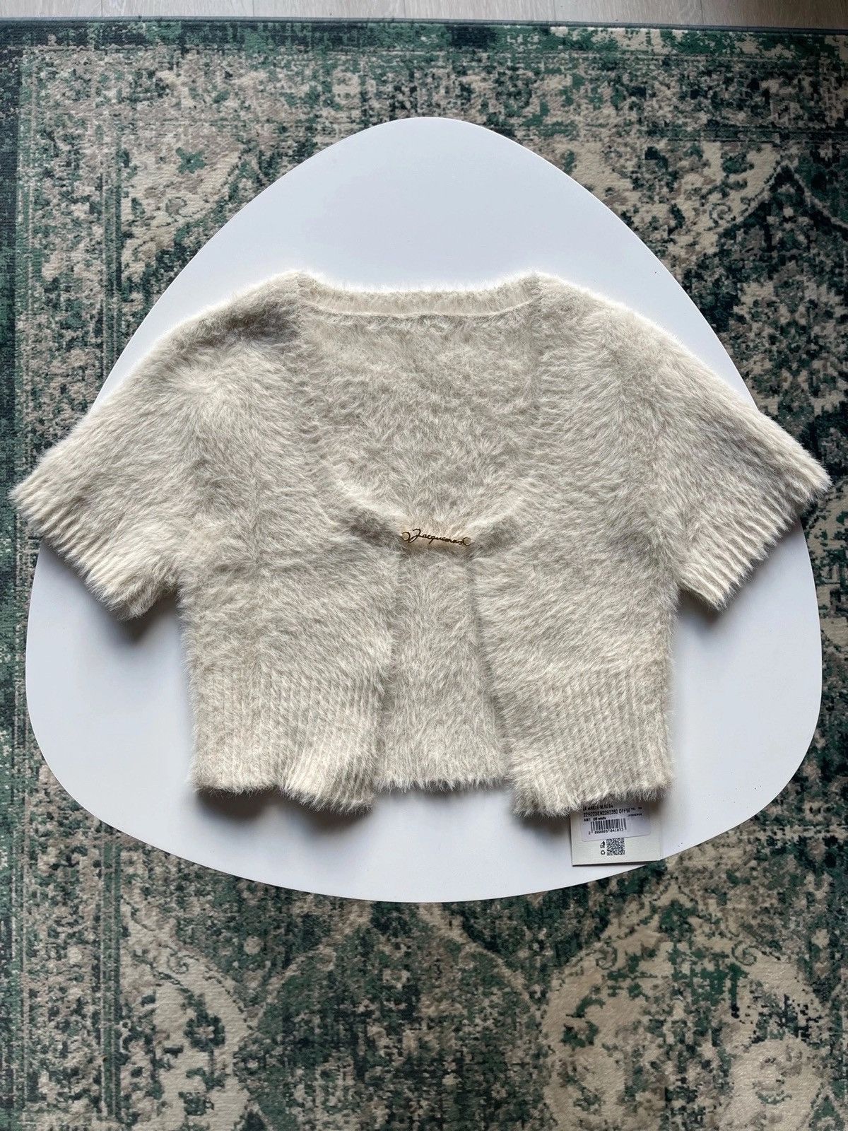 Image of Jacquemus La Maille Neve Cardigan in Off White, Women's (Size Small)