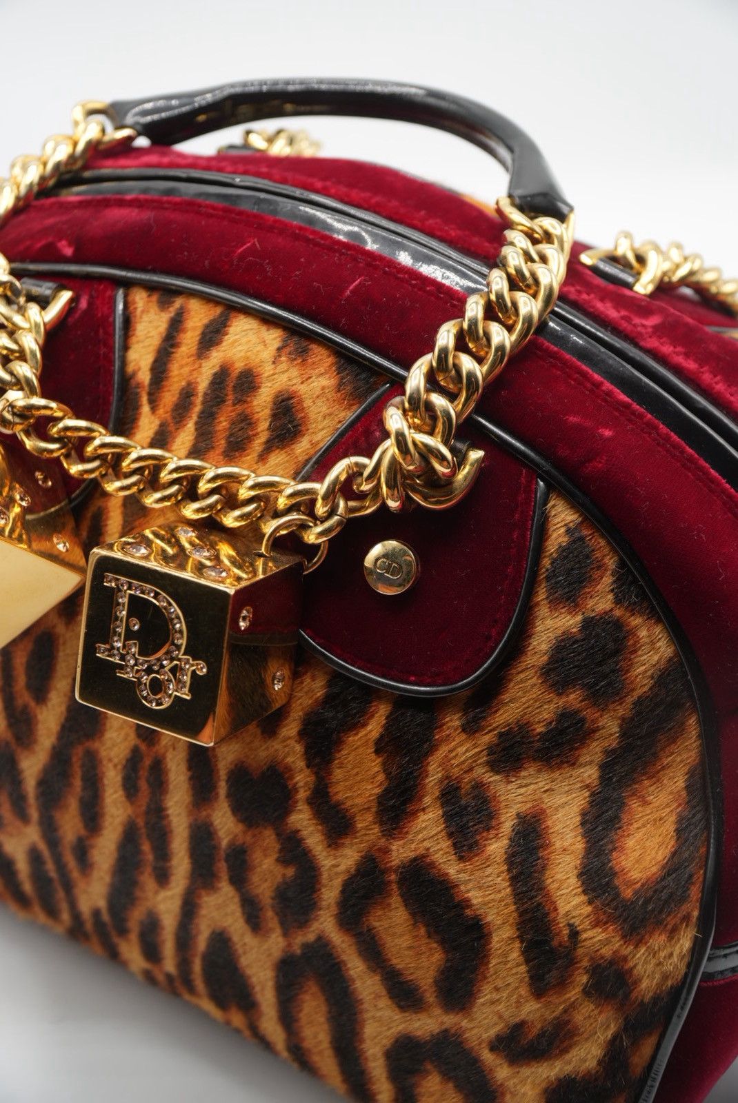 Dior 2000s Dior - John galliano Gambler Leopard Pony Bowler Bag Size ONE SIZE - 9 Thumbnail