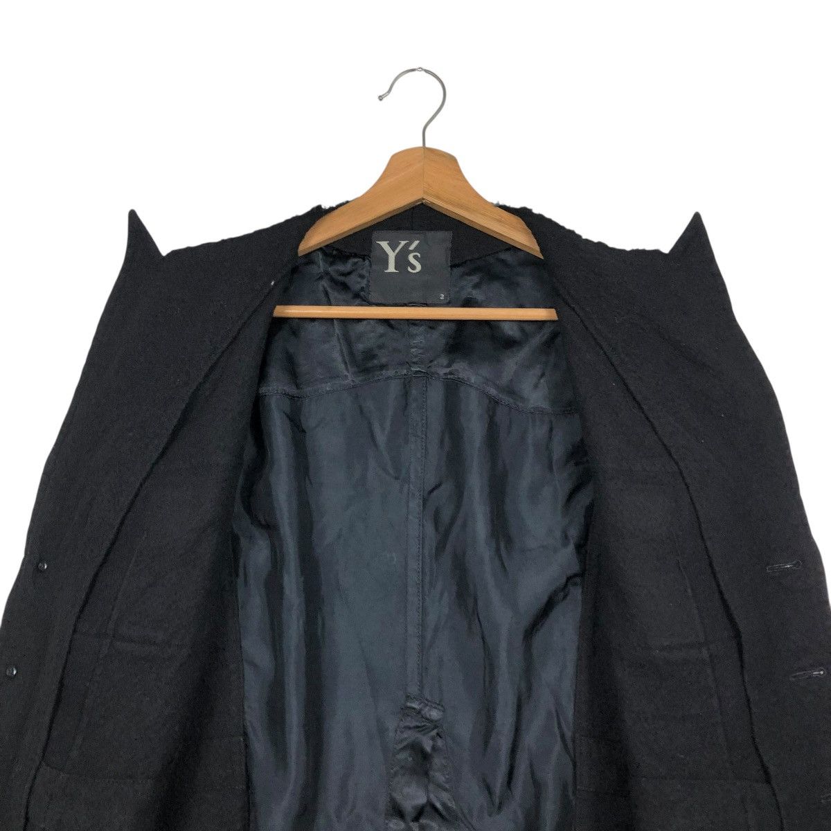 Yohji Yamamoto 🔥RICH BLACK CROPPED WOOL JACKET WORKER Y’S YOHJI YAMAMOTO Size M / US 6-8 / IT 42-44 - 14 Thumbnail