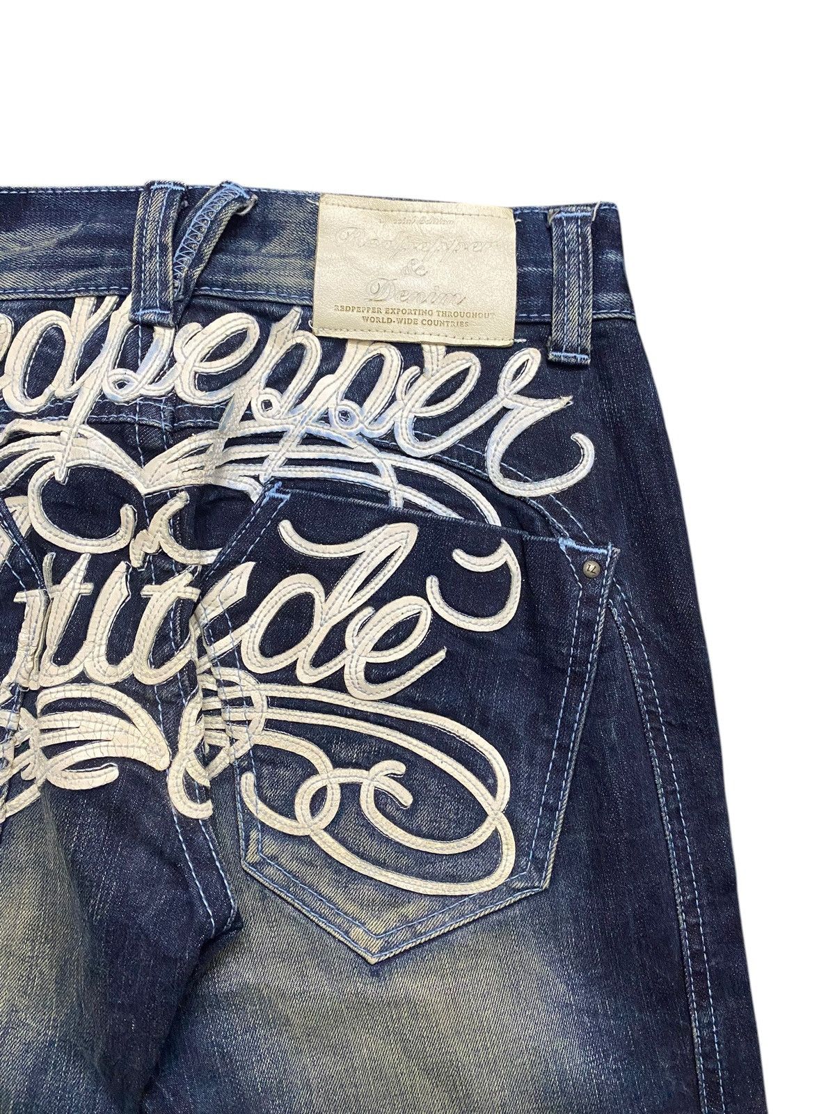 If Six Was Nine Red Pepper Attitude Studded Jeans Size US 29 - 9 Thumbnail