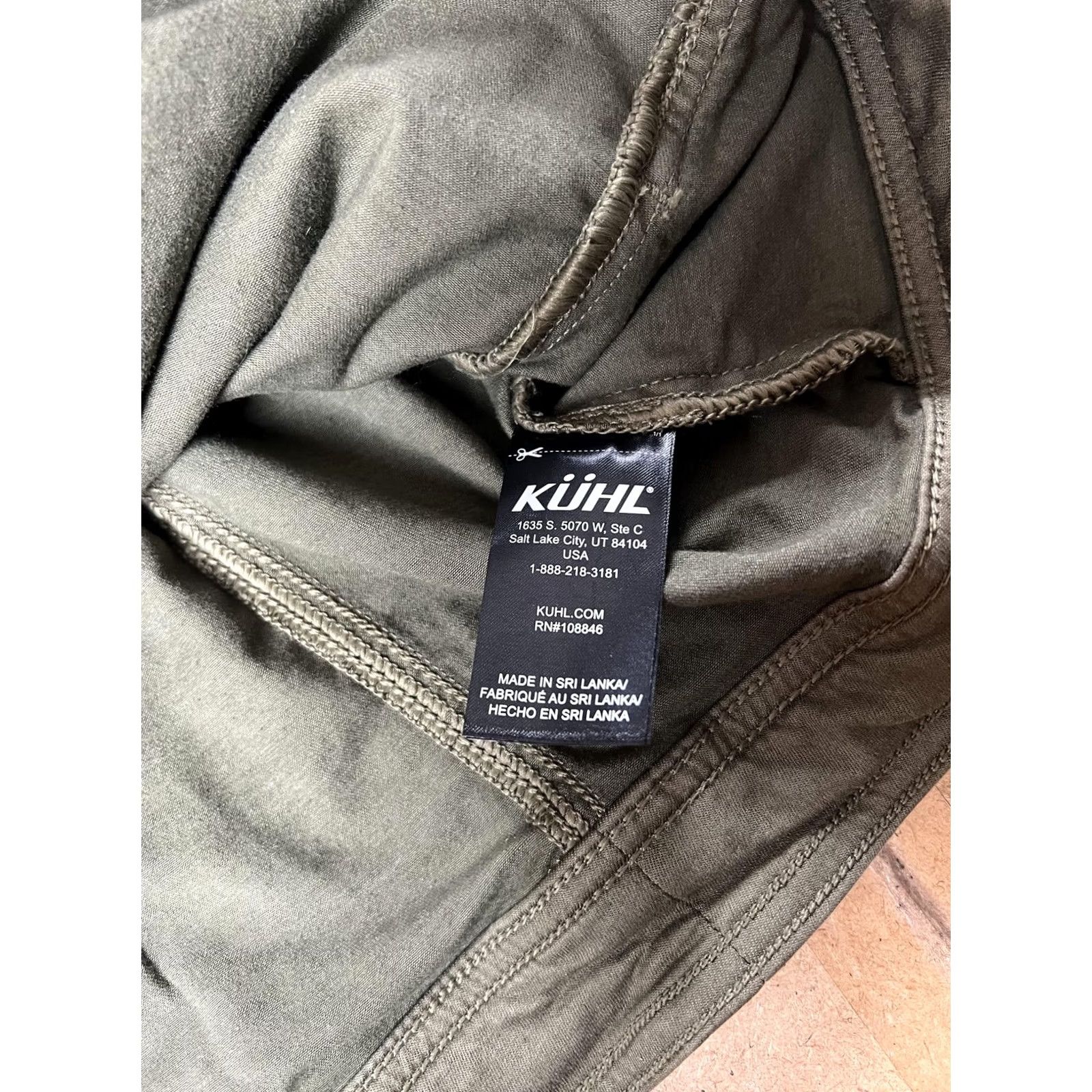 Vintage Kuhl Jacket Unisex L Green Military Collared Pockets Twill Short Casual Size 36" / US 14 / IT 50 - 2 Thumbnail