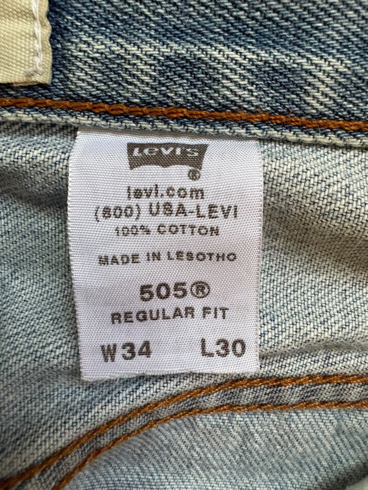 Levi's Vintage 90s Levis 505 Mud Wash Distressed Loose Baggy Jeans Size US 34 / EU 50 - 10 Thumbnail
