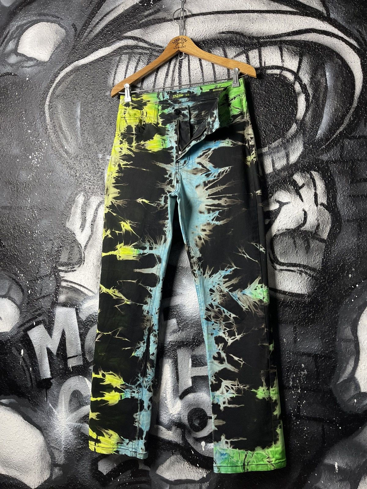 Jaded London Jaded London Tie-Dye Blue/Green Boyfriend Fit Women’s Jeans Size 26" / US 2 / IT 38 - 2 Thumbnail