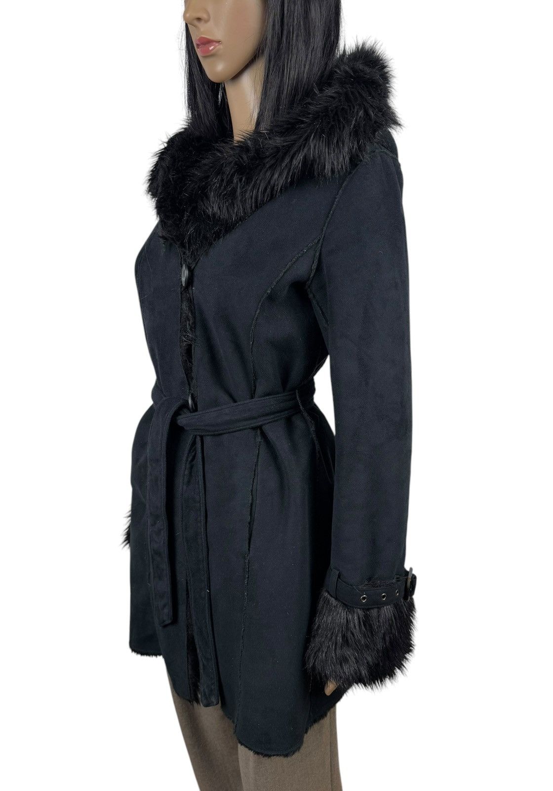 Armani Armani Jeans Faux Fur Coat Belted Hooded size US2 EU38 Size XS / US 0-2 / IT 36-38 - 5 Thumbnail
