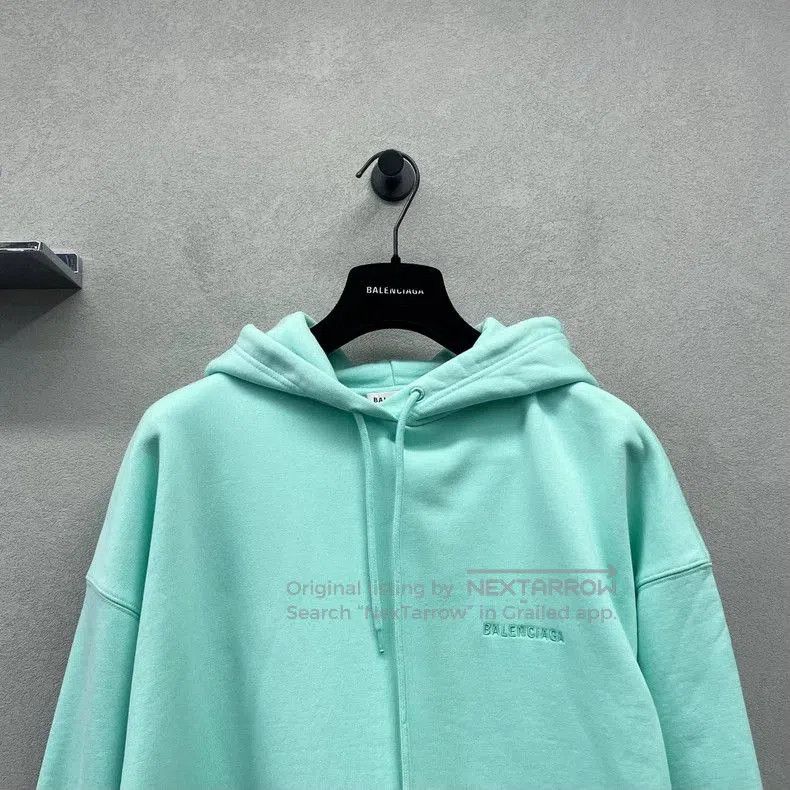 Balenciaga Balenciaga Green Logo Embroidered Hoodie. Size US M / EU 48-50 / 2 - 4 Thumbnail