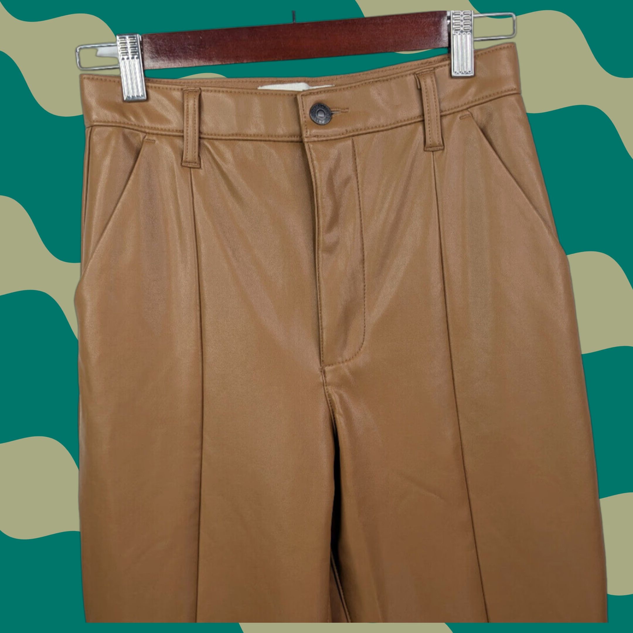 Abercrombie & Fitch Abercrombie & Fitch Pant 27 Skinny High Rise Faux Leather - Brown - Women - 27 - Multicolor? Size 27" / US 4 / IT 40 - 1 Thumbnail