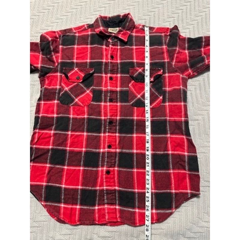 FiveBrother Five Brother red buffalo plaid flannel button down size M Size US M / EU 48-50 / 2 - 6 Thumbnail