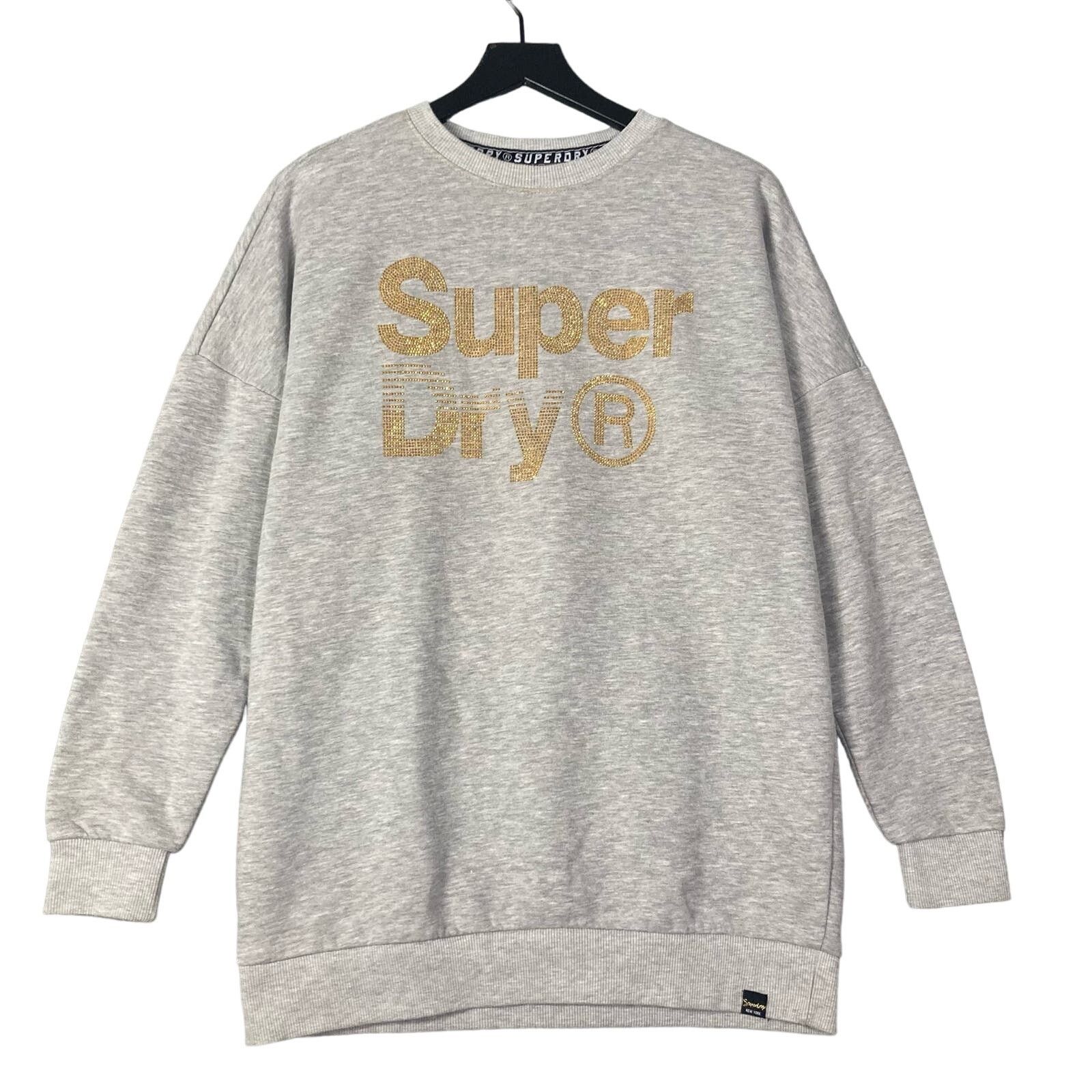 Superdry Superdry Women's S Gray Sparkle Crewneck Sweatshirt Size S / US 4 / IT 40 - 1 Thumbnail