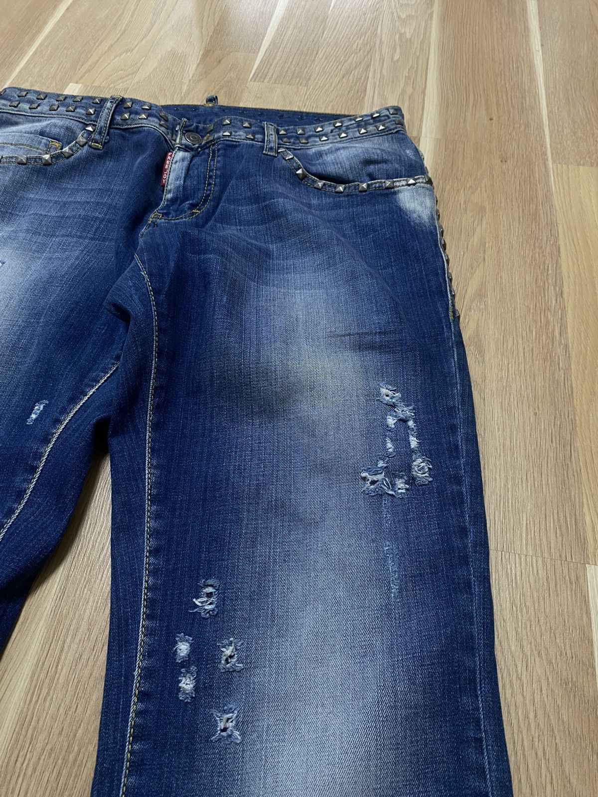 Japanese Brand A/V Japanese Avant-Garde Studded Jeans Size US 32 / EU 48 - 4 Thumbnail