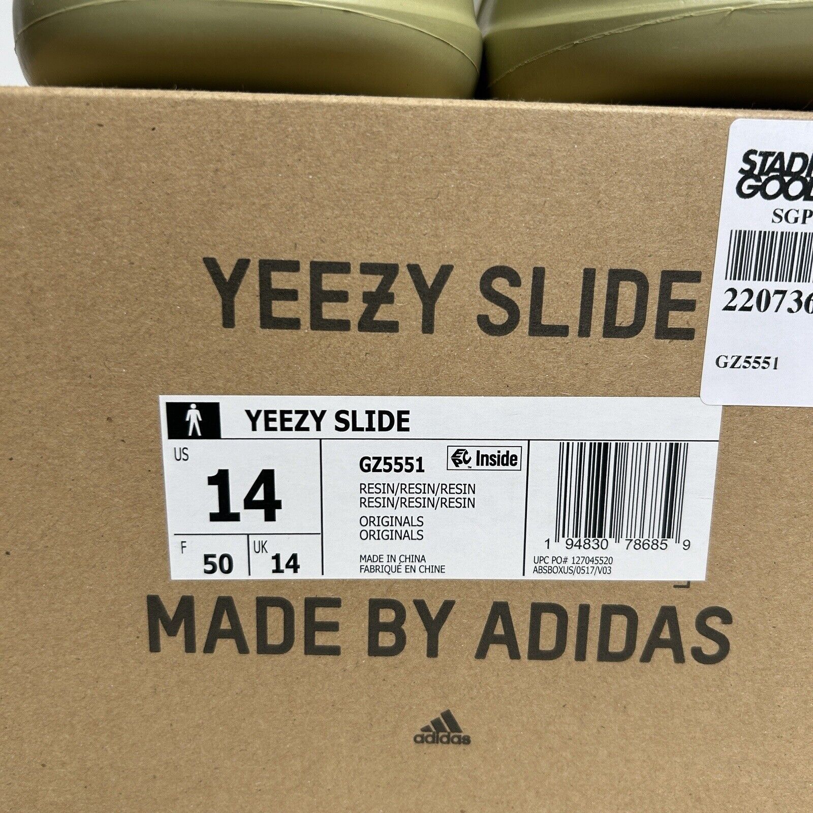 Adidas Adidas Yeezy Slide “Resin” GZ5551 Men’s 14 New Size US 14 / EU 47 - 5 Thumbnail