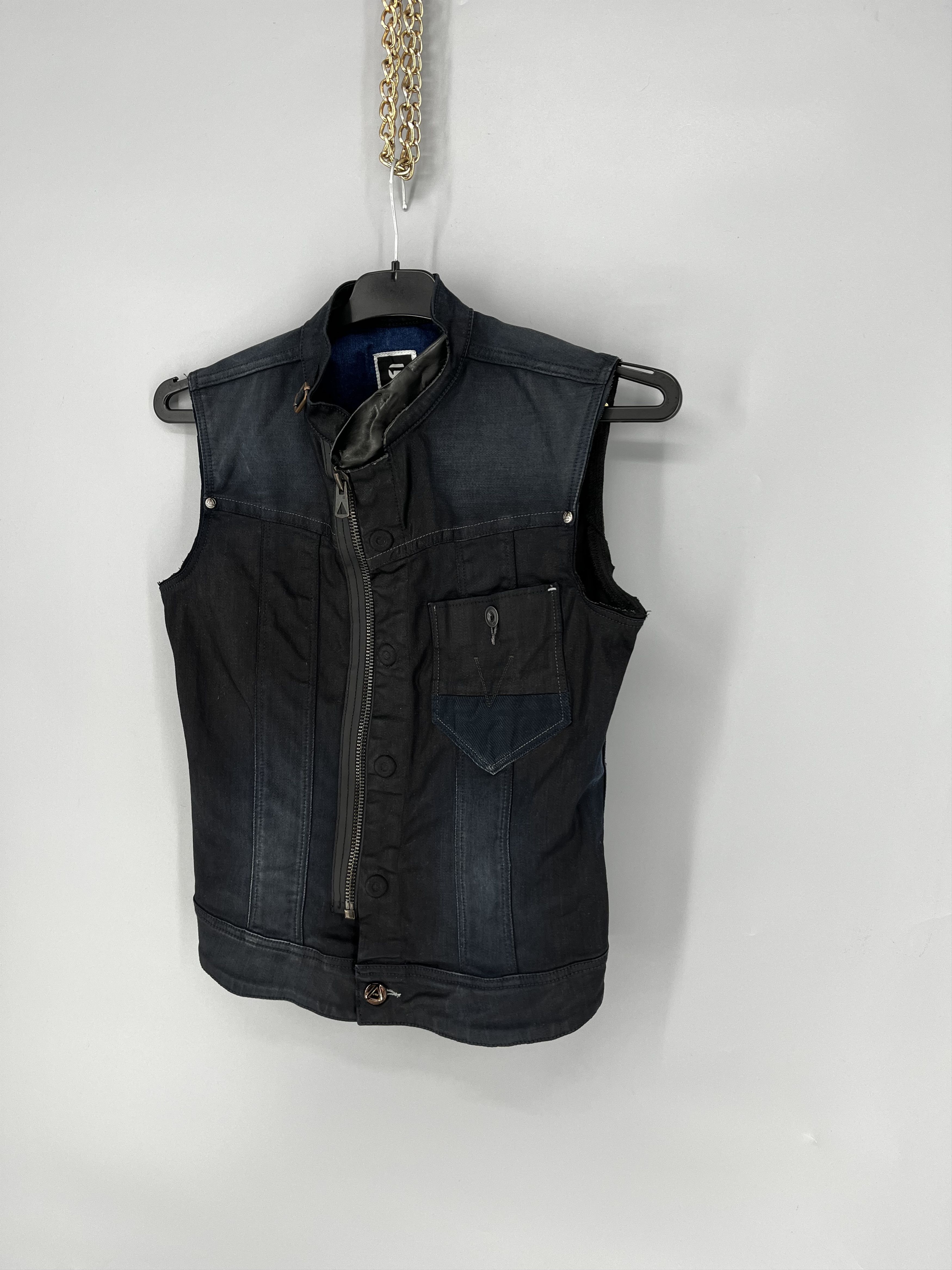 Raw State Ladies G-Star Raw Midge Dumont Sleeveless Denim Waistcoat Size US M / EU 48-50 / 2 - 3 Thumbnail