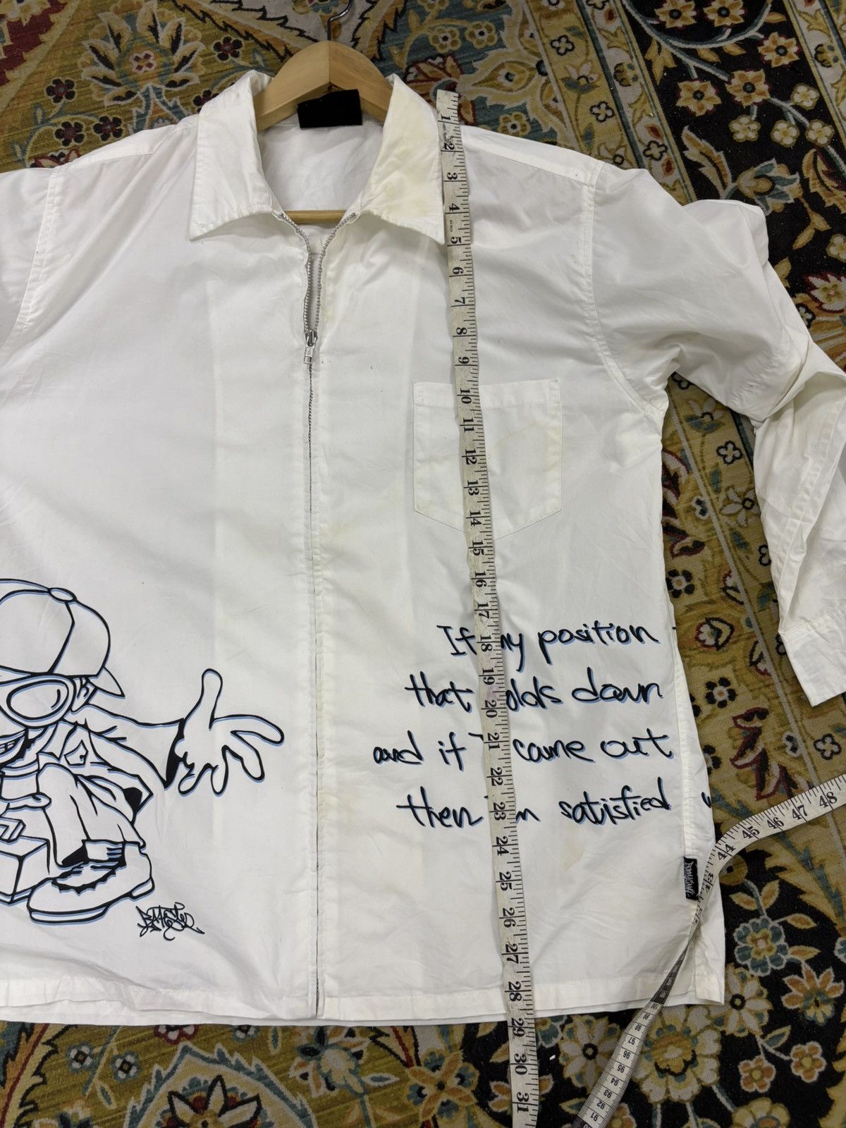 Other Y2K VINTAGE BOBBY GANG HIP HOP 2 WAY ZIPPER COLLAR SHIRT Size US L / EU 52-54 / 3 - 19 Thumbnail