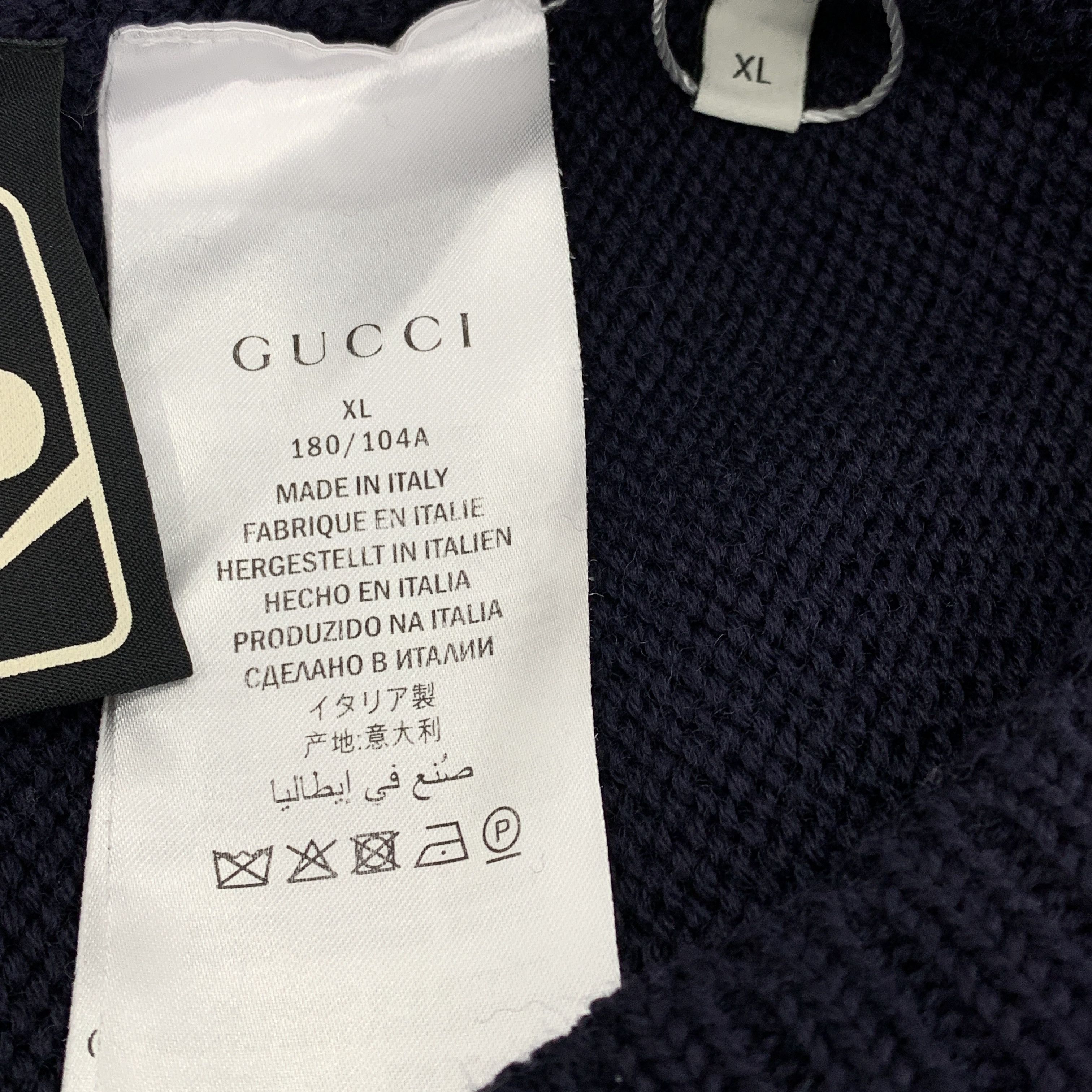 Gucci Gucci x NY Yankees Wool Logo Cardigan – Navy (Size XL) Size XL / US 12-14 / IT 48-50 - 4 Thumbnail