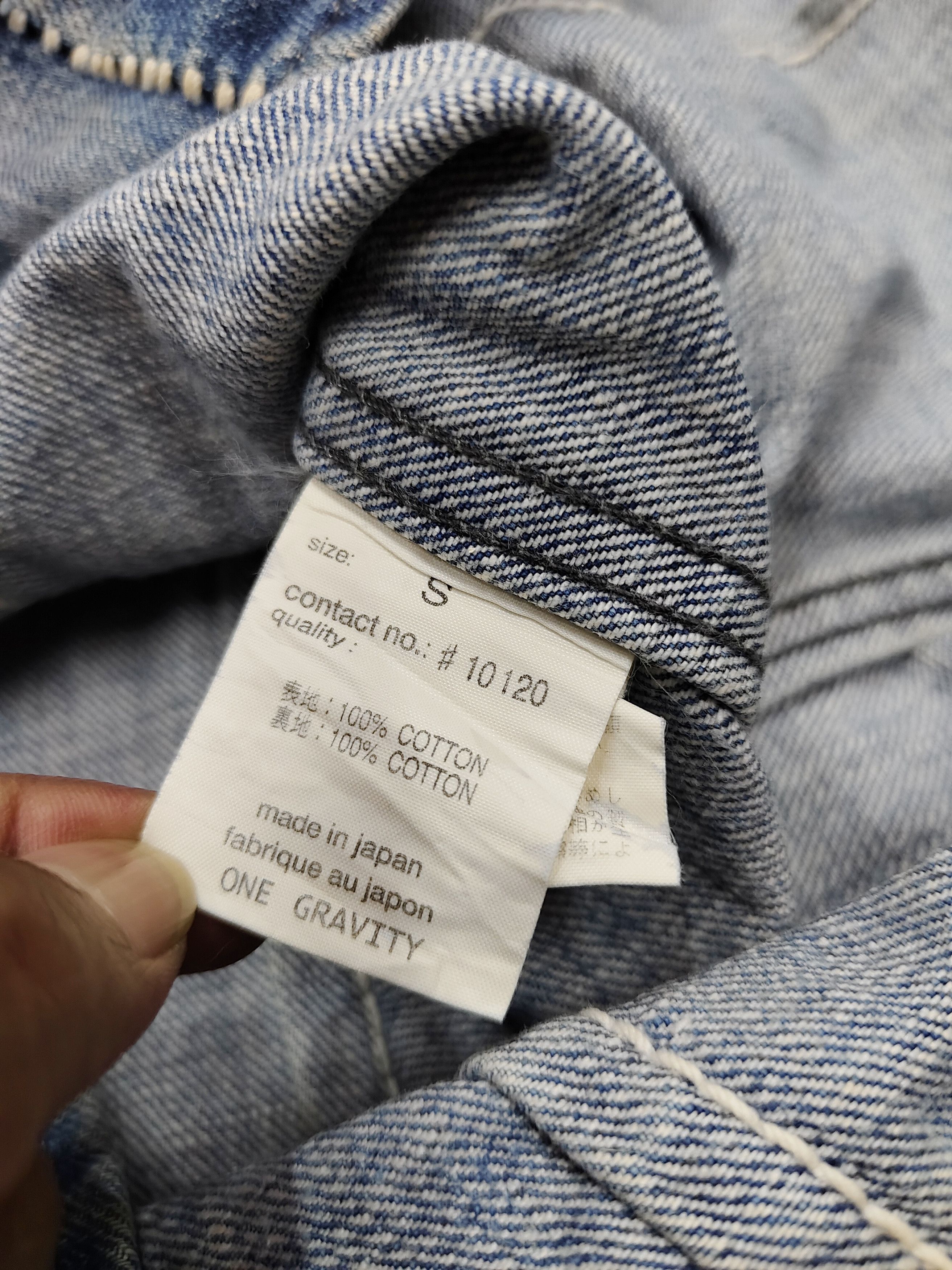 Japanese Brand One Gravity🇯🇵Minimalist Experimental Stitched Denim Jacket Size US S / EU 44-46 / 1 - 7 Thumbnail