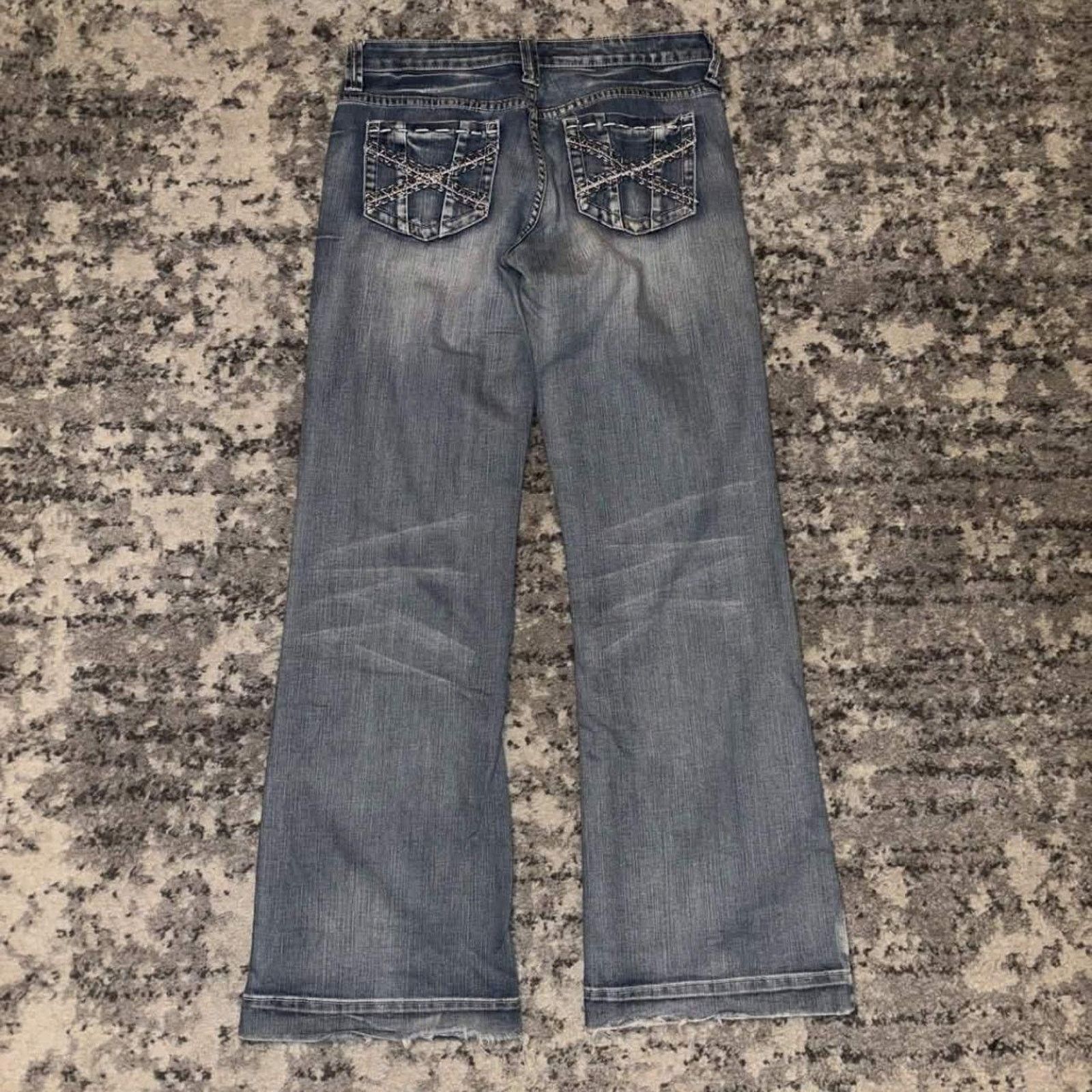 Vintage Y2K Adikto Wide Leg Flare Denim Jeans Size 29" - 2 Thumbnail
