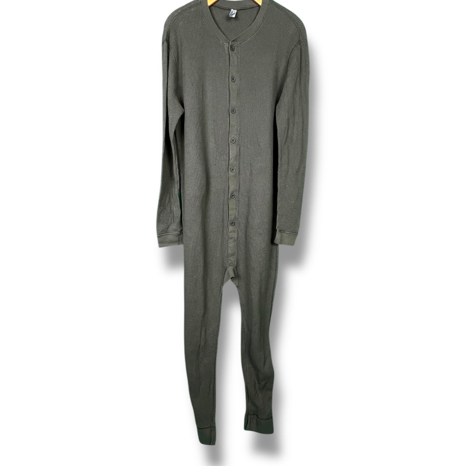 American Apparel American Apparel Men's L 1 Piece Union Suit Long Underwear Size ONE SIZE - 2 Thumbnail