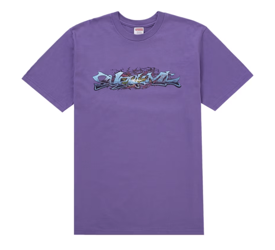 Supreme Supreme Tag Tee Purple Size M Size US M / EU 48-50 / 2 - 1 Thumbnail