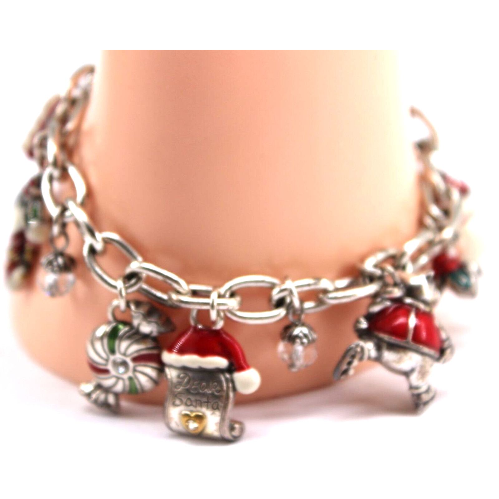 Brighton JJ Christmas Brooch & Brighton Charm Bracelet Silver Tone Size ONE SIZE - 2 Thumbnail