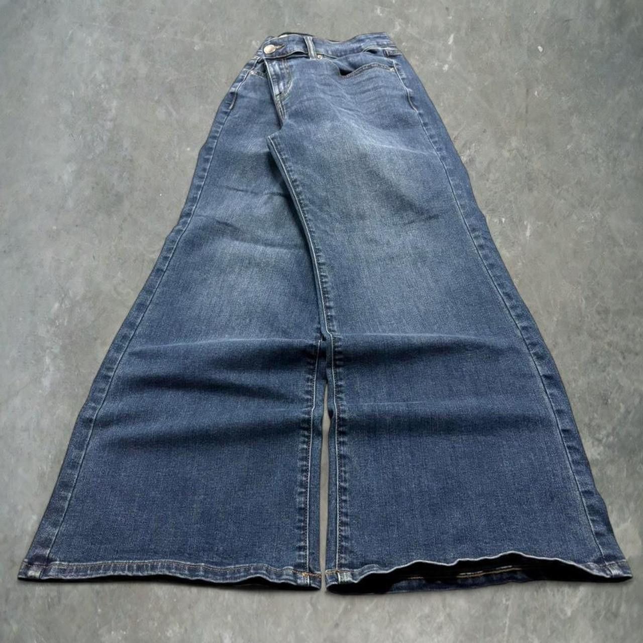 Vintage Crazy Vintage Y2K/2000s Baggy Flare Wideleg Skater Streetwear Dark Wash Denim Jeans! Size US 34 / EU 50 - 3 Thumbnail