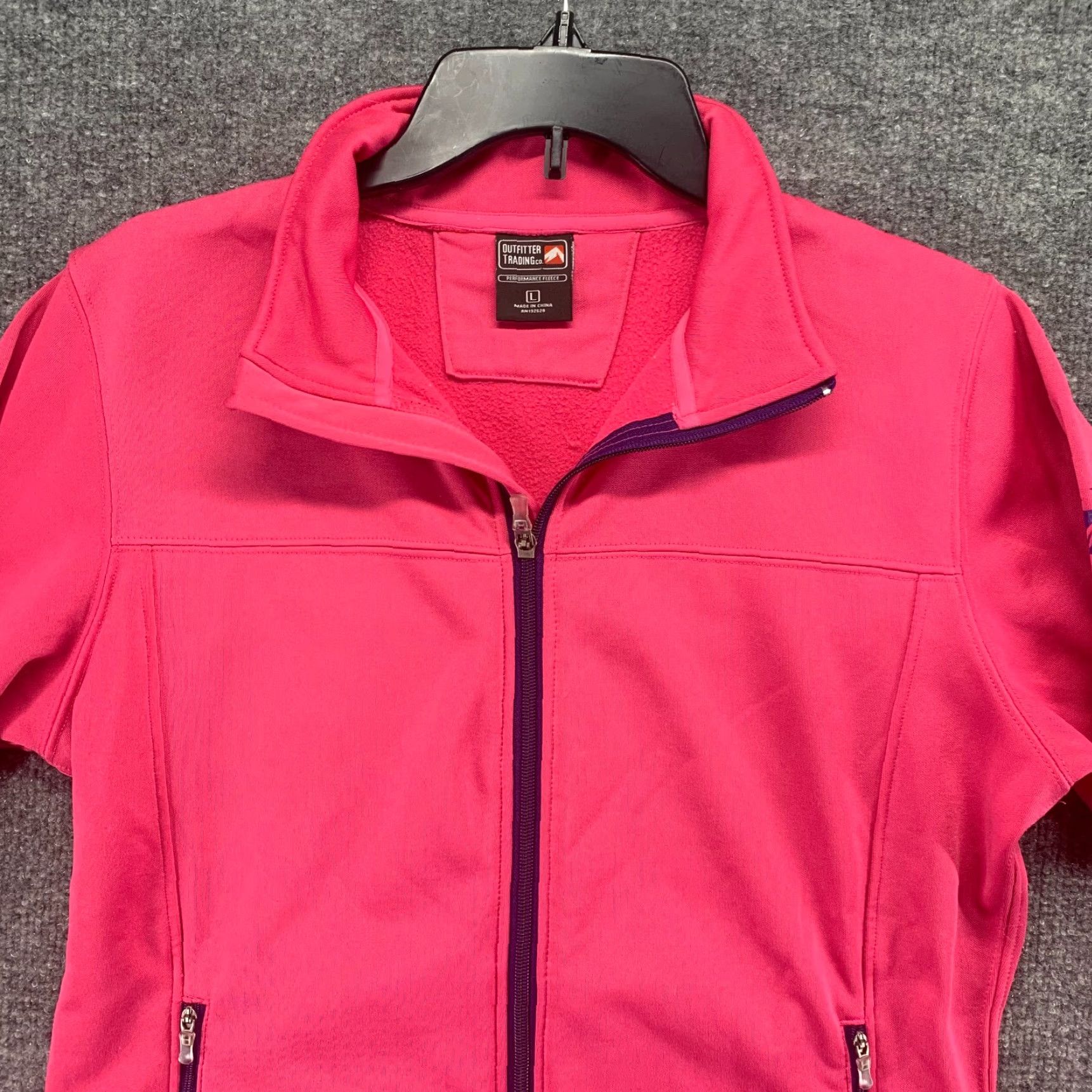 CO Outfitter Trading Co Jacket Womens Large Pink Performance Fleece Full Zip Active Size L / US 10 / IT 46 - 3 Thumbnail