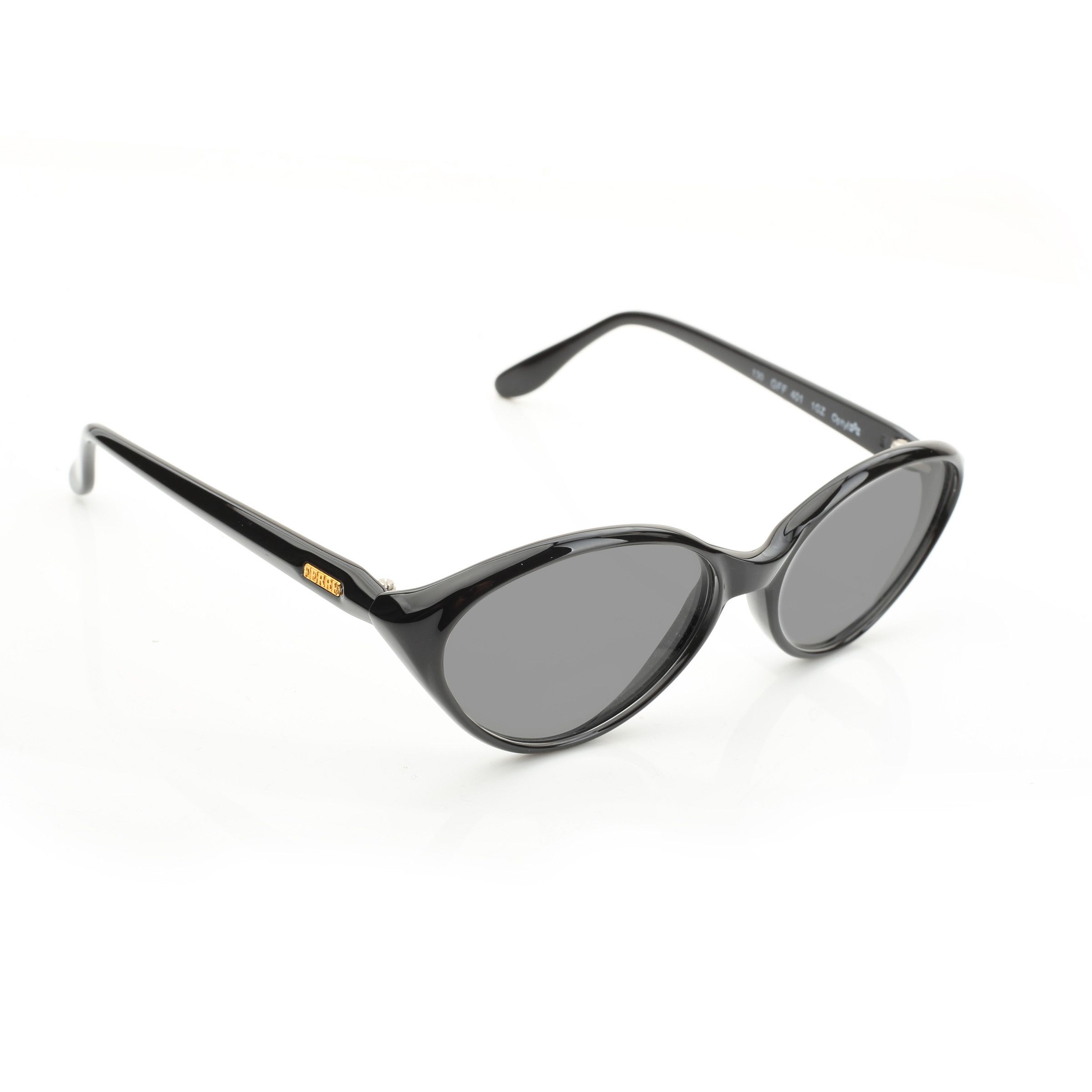 Gianfranco Ferre Gianfranco Ferre '90s Black & Gold Oval Sunglasses Size ONE SIZE - 1 Thumbnail