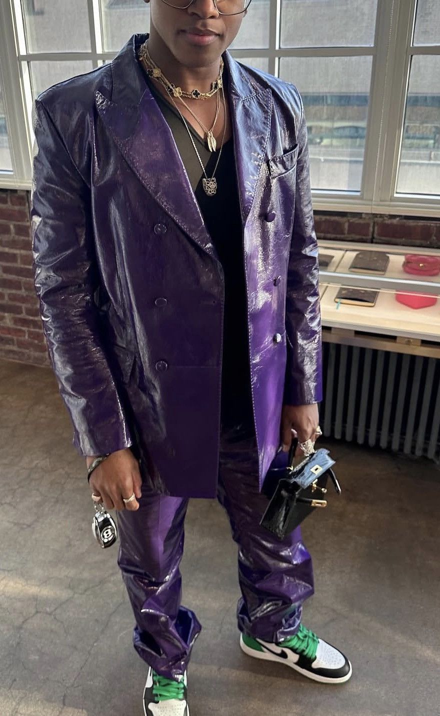 Gucci purple leather blazer size46 Size US S / EU 44-46 / 1 - 4 Thumbnail