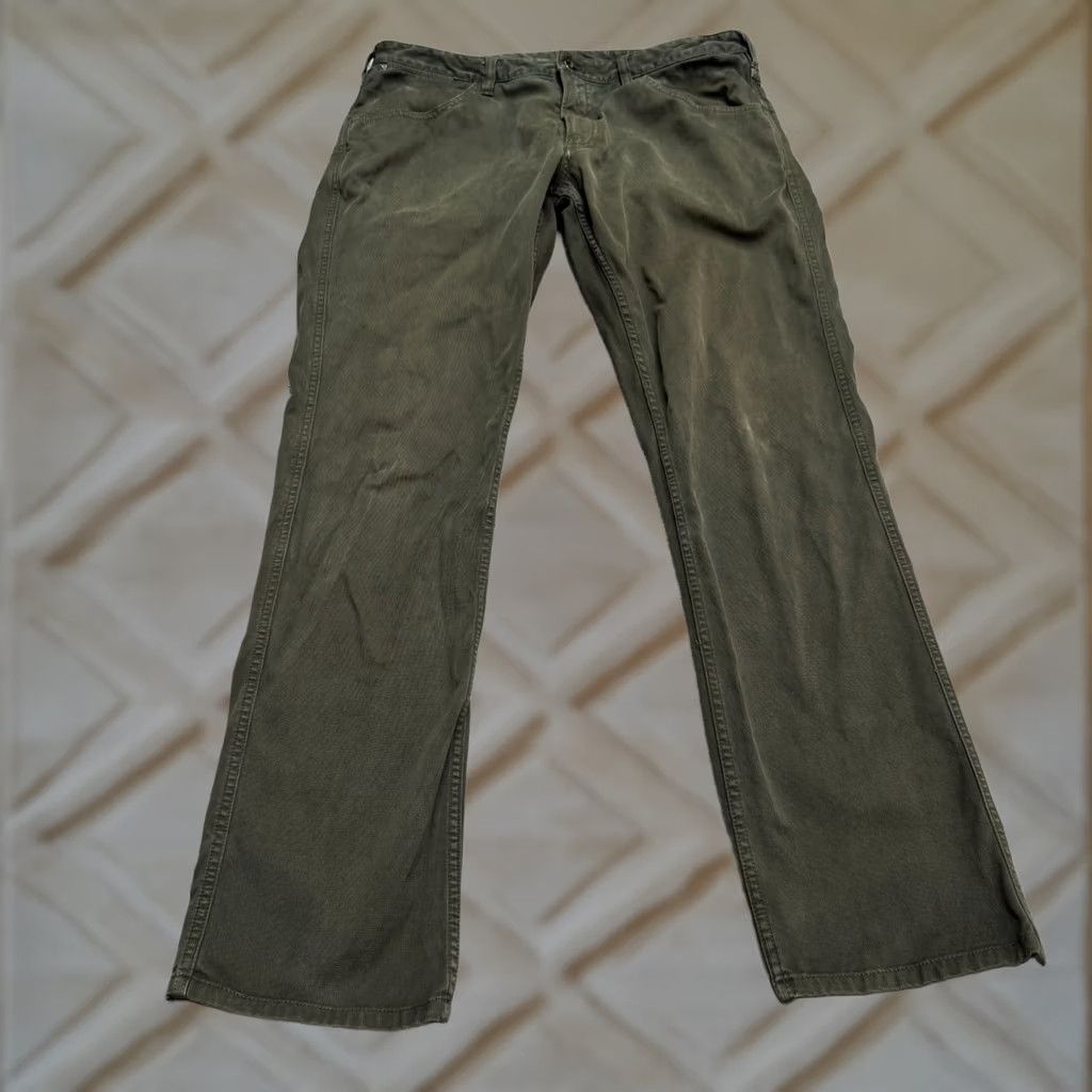 Bonobos Bonobos Slim Fit Straight Leg Chino Pants Mens 35x34 Dark Green Cotton Casual Size US 35 - 1 Thumbnail