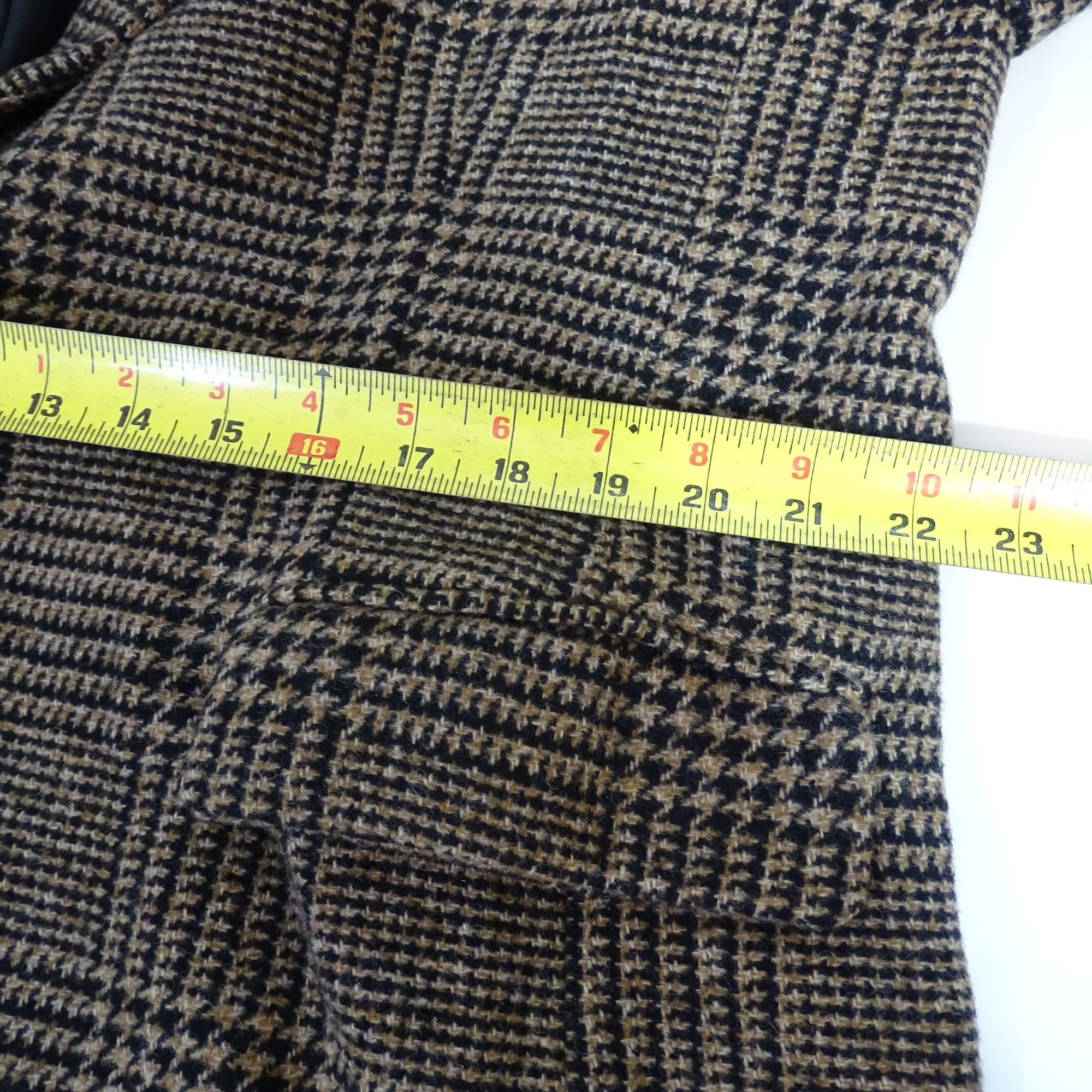 Banana Republic Banana Republic Women Glen Plaid Blazer Brown Black Wool 18 Size XXL / US 16-18 / IT 52-54 - 11 Thumbnail